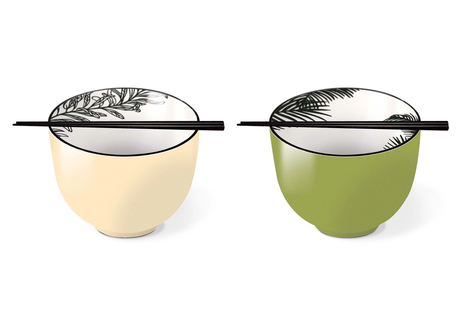 2er Set Ramen Schüsseln mit Stäbchen