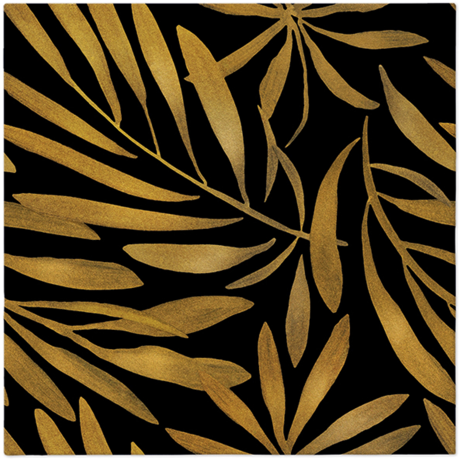 Serviettes Dinner 50x Golden leaves, 40x40cm