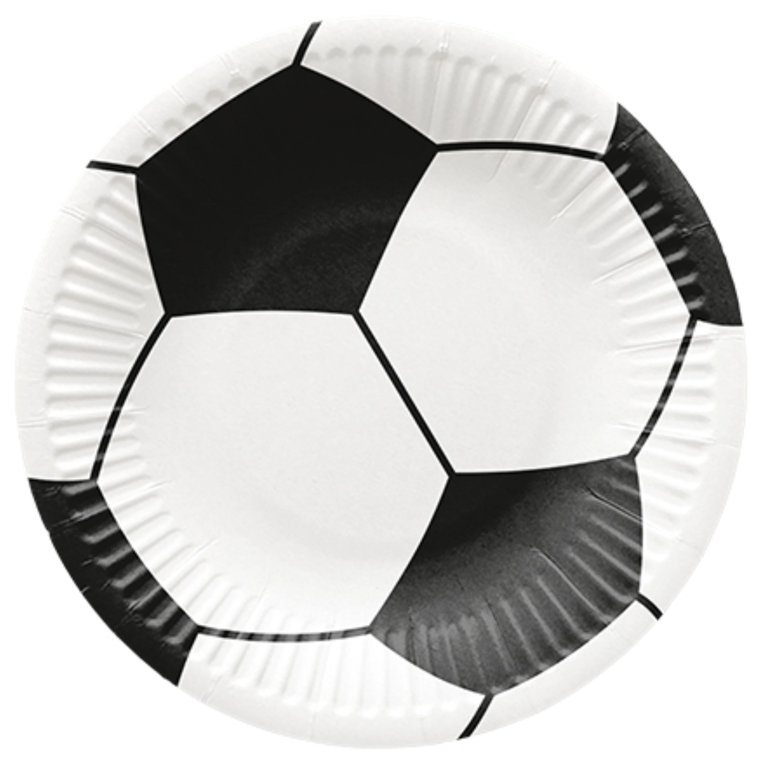 Assiette en carton ronde 8x football