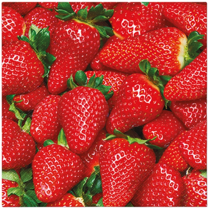 Servietten Lunch 20x Raw Strawberries, 33x33cm