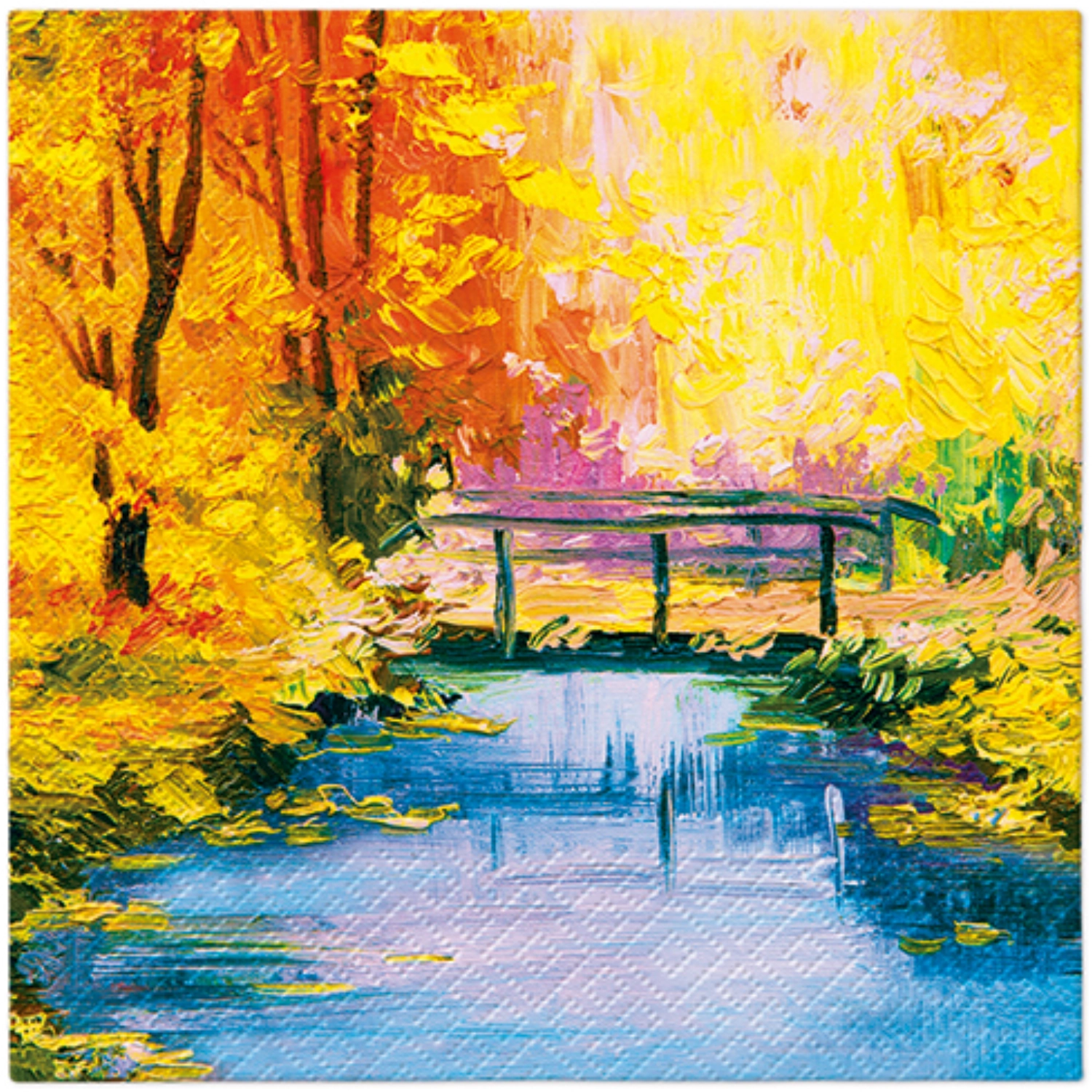 Servietten Lunch 20x Golden Bridge, 33x33cm