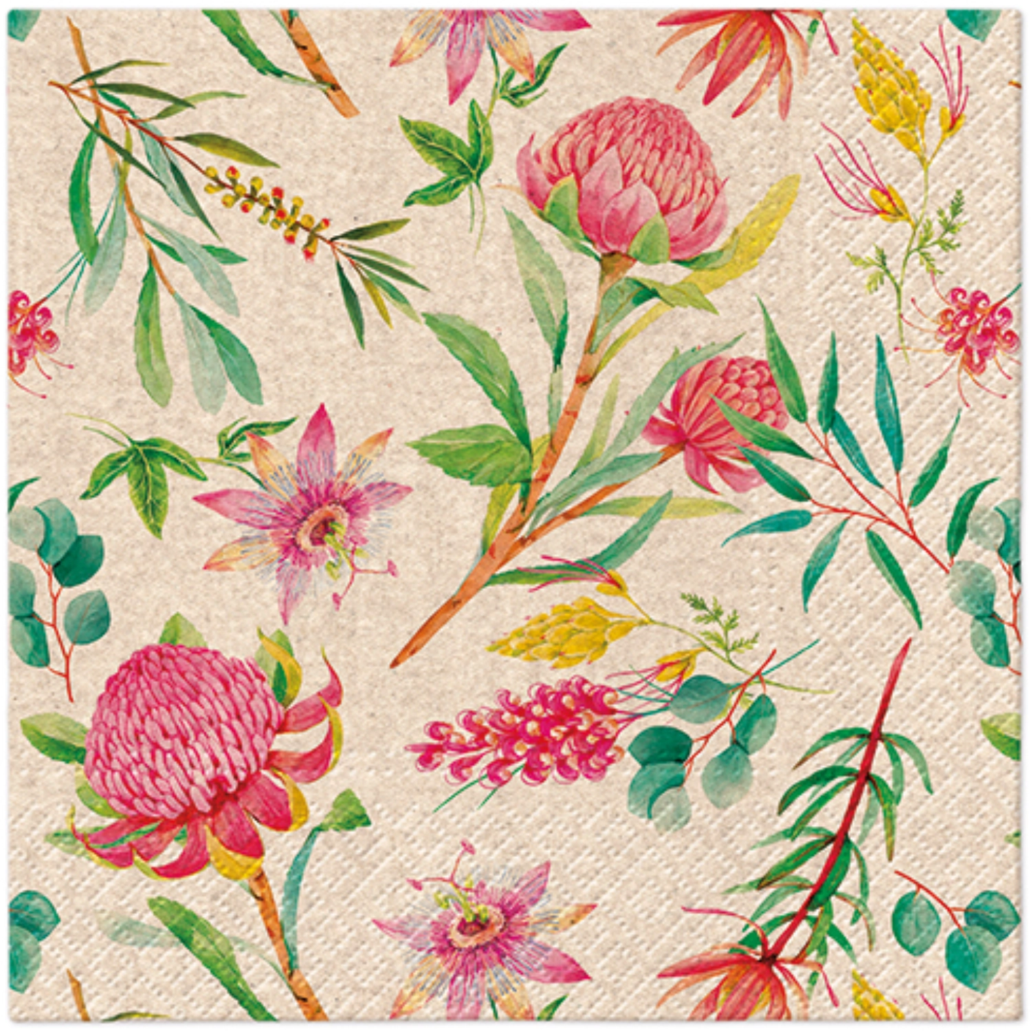 Serviettes de table Lunch 20x We care Passionflower, 33x33cm