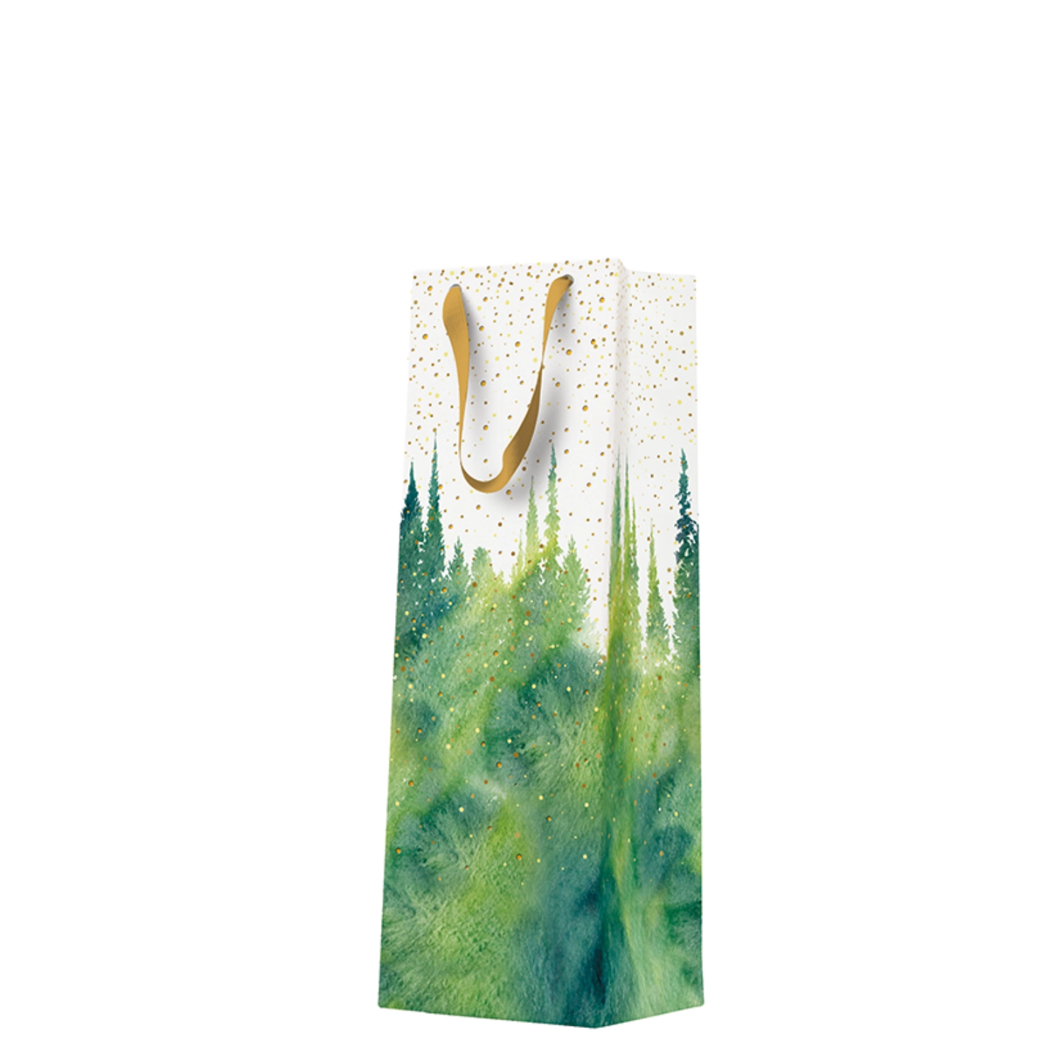 Geschenktüte Flasche, Golden Forest