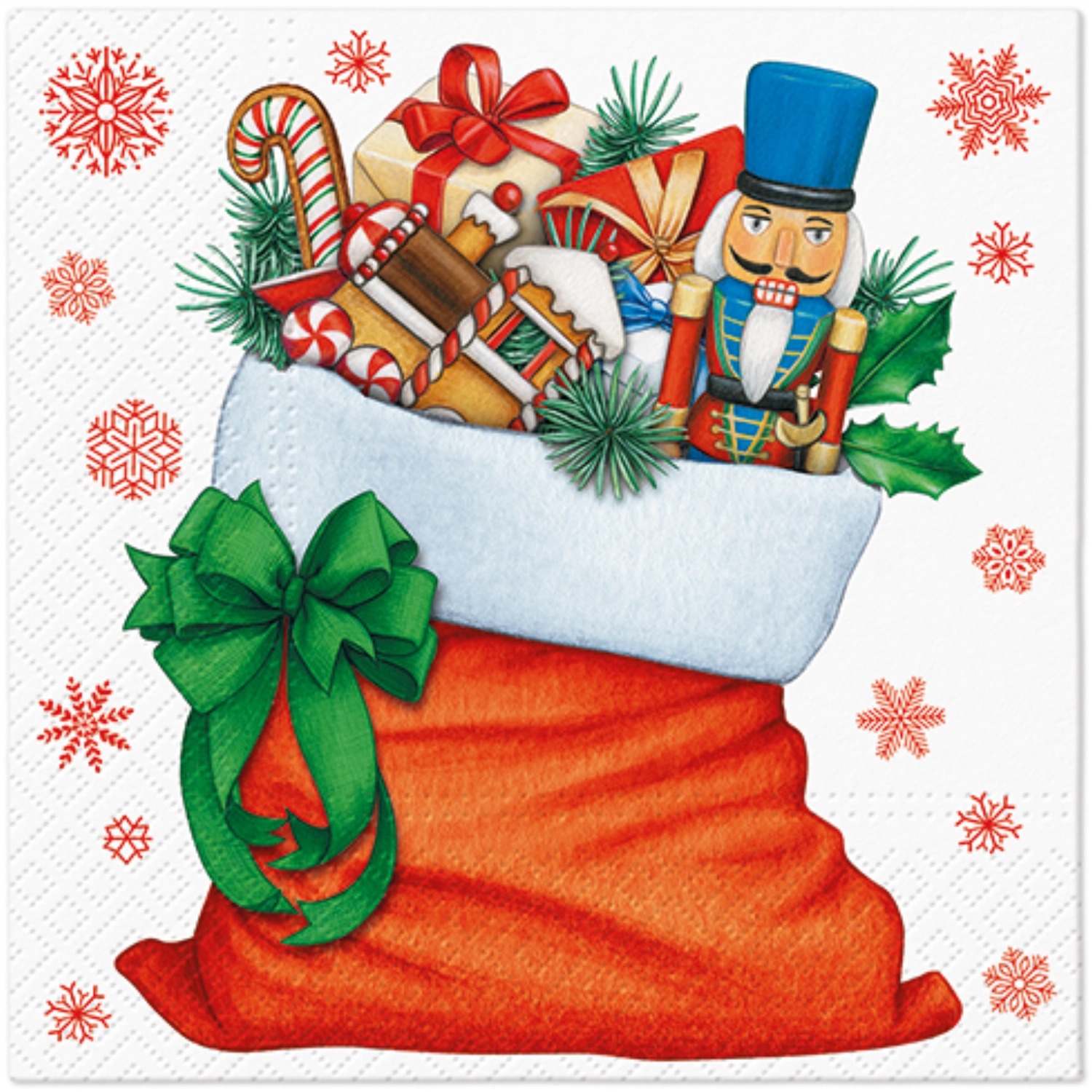 Servietten Lunch 20x Bag With Gifts, 33x33cm