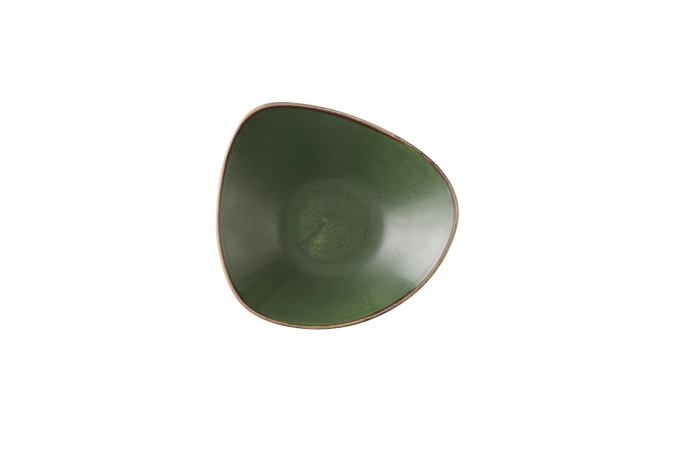 Stonecast Sorrel Green Assiette triangulaire creuse