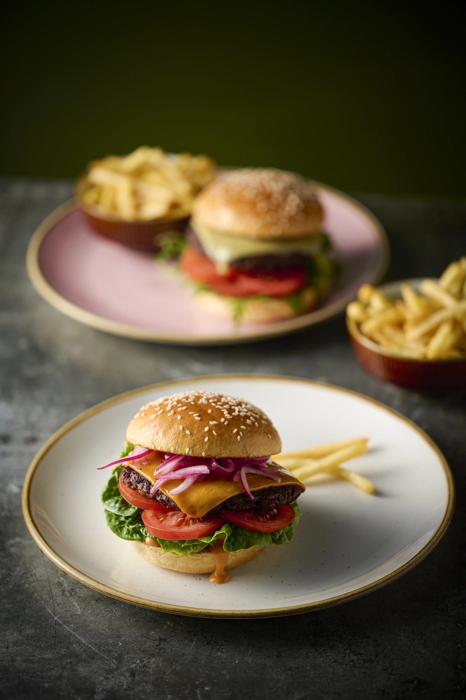 Stonecast Barley White Coupe Teller flach