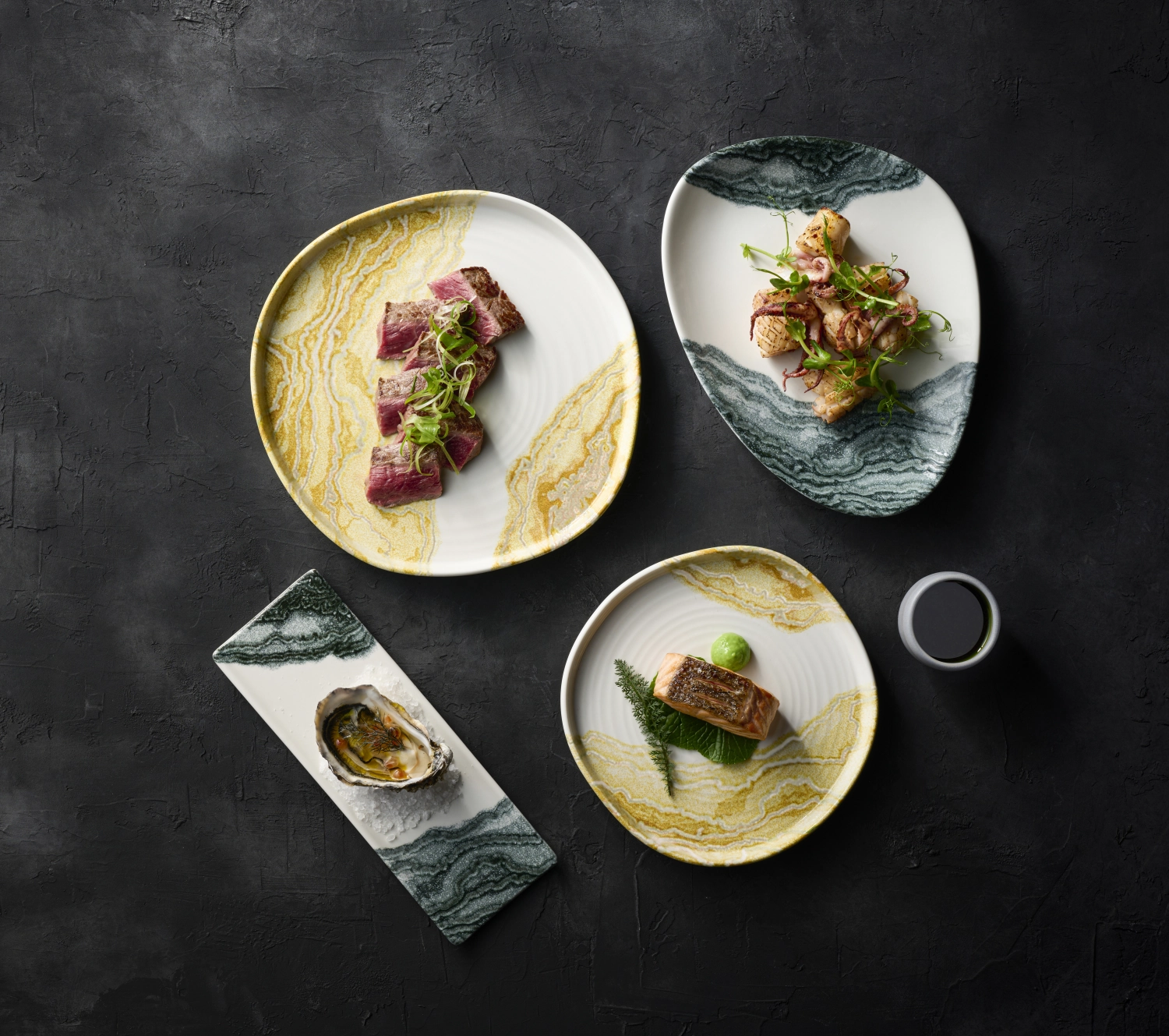 Assiette Tide Gold Geo