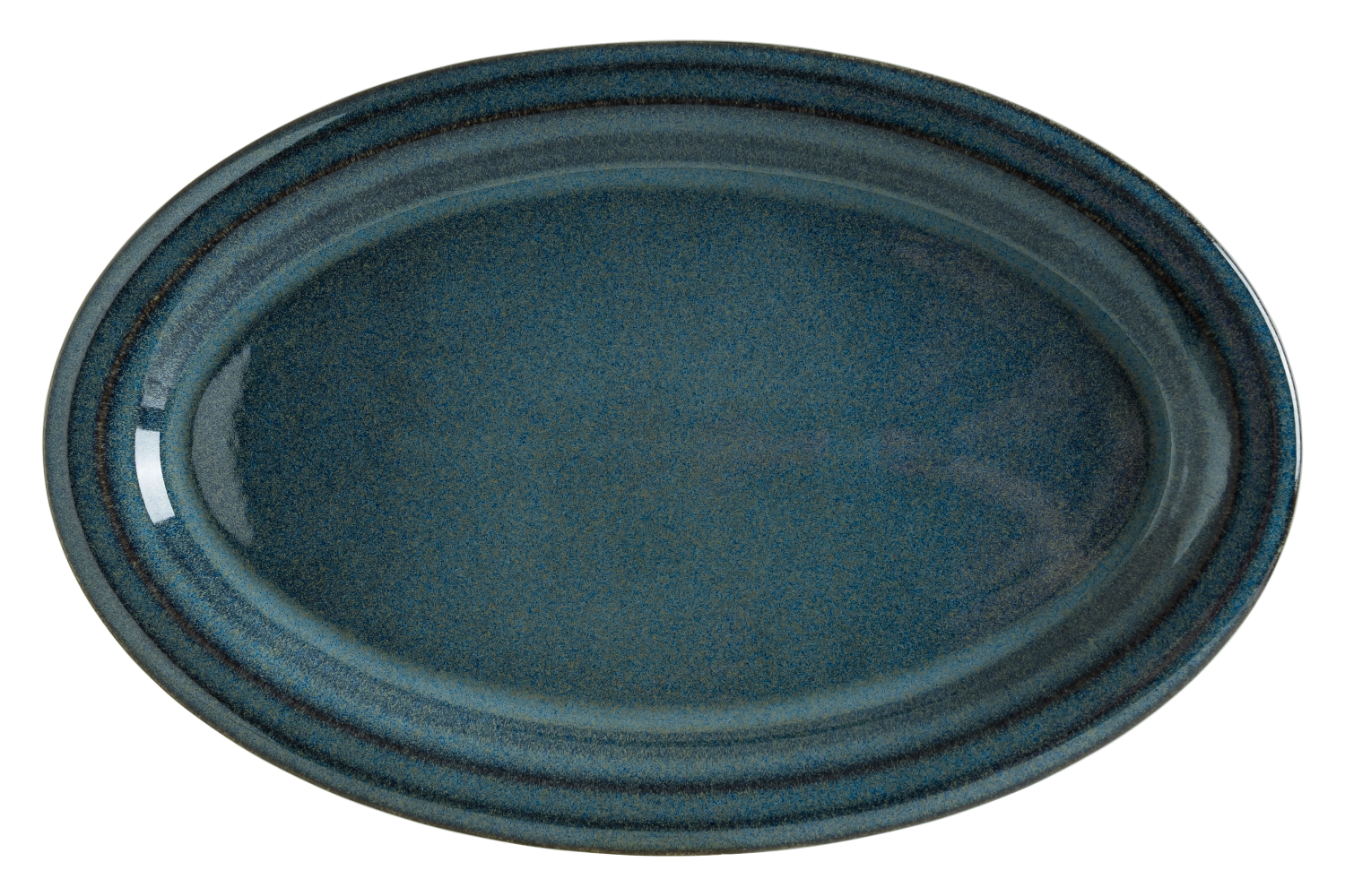 Assiette Halo Ocean ovale L22cm