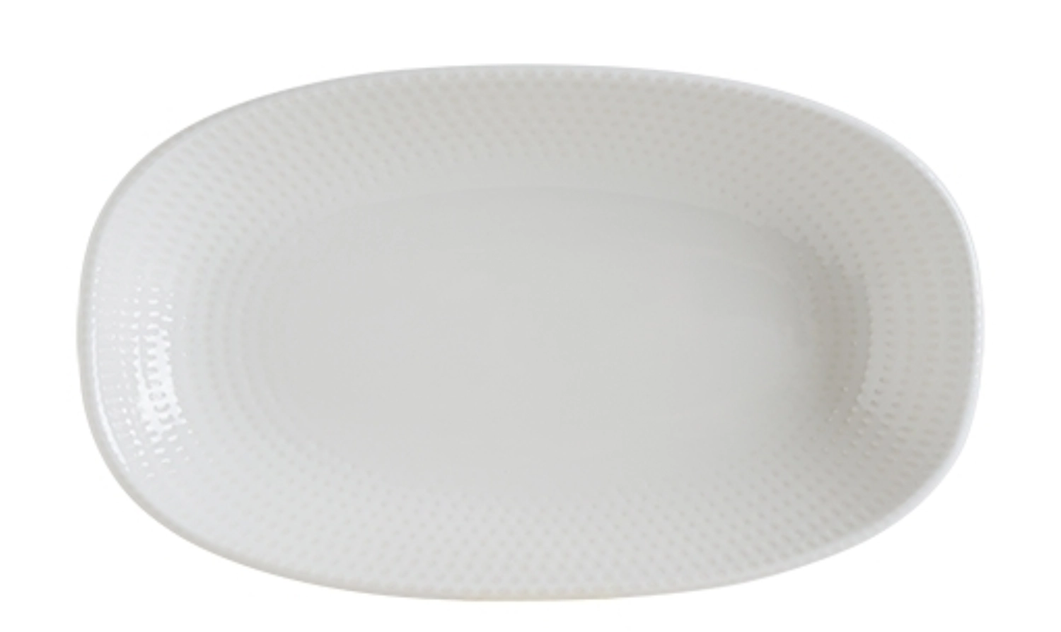 Assiette Gourmet Pure Dot ovale 19x11cm