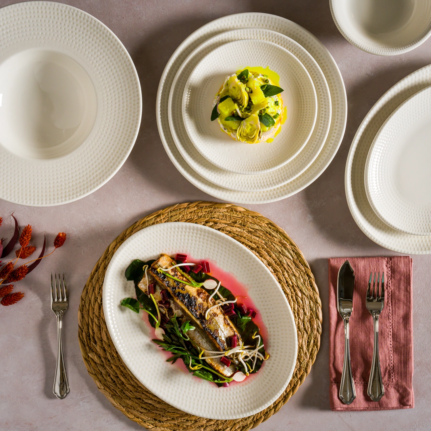 Assiette plate Pure Dot Gourmet D21cm