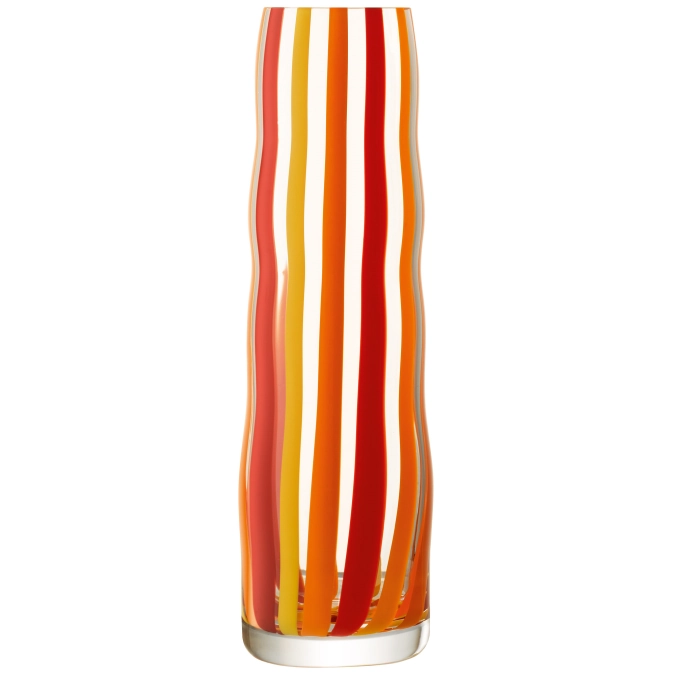 Folk Vase H31.5cm orange, rouge, jaune