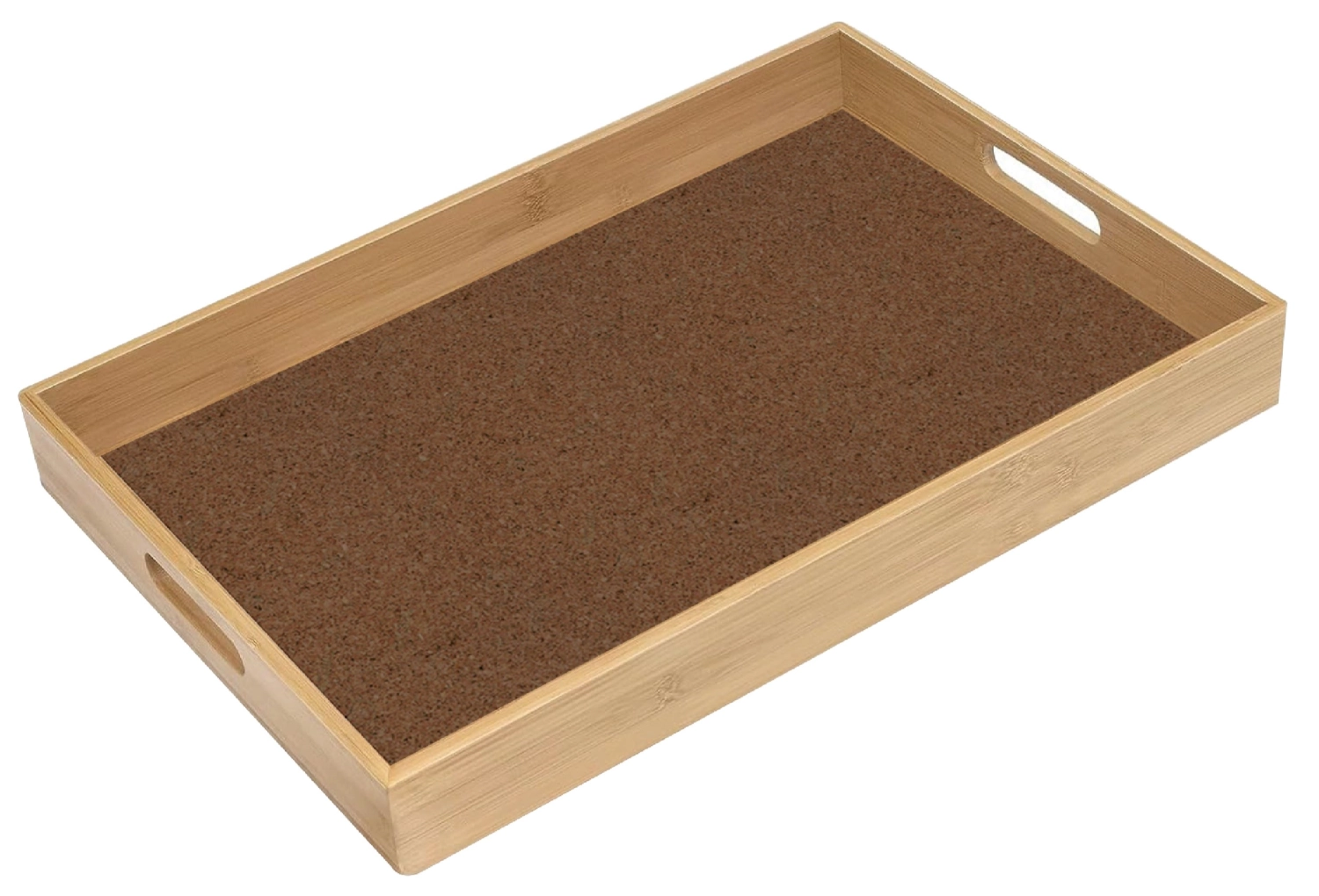 Serviertablett Bambus mit Korkeinlage