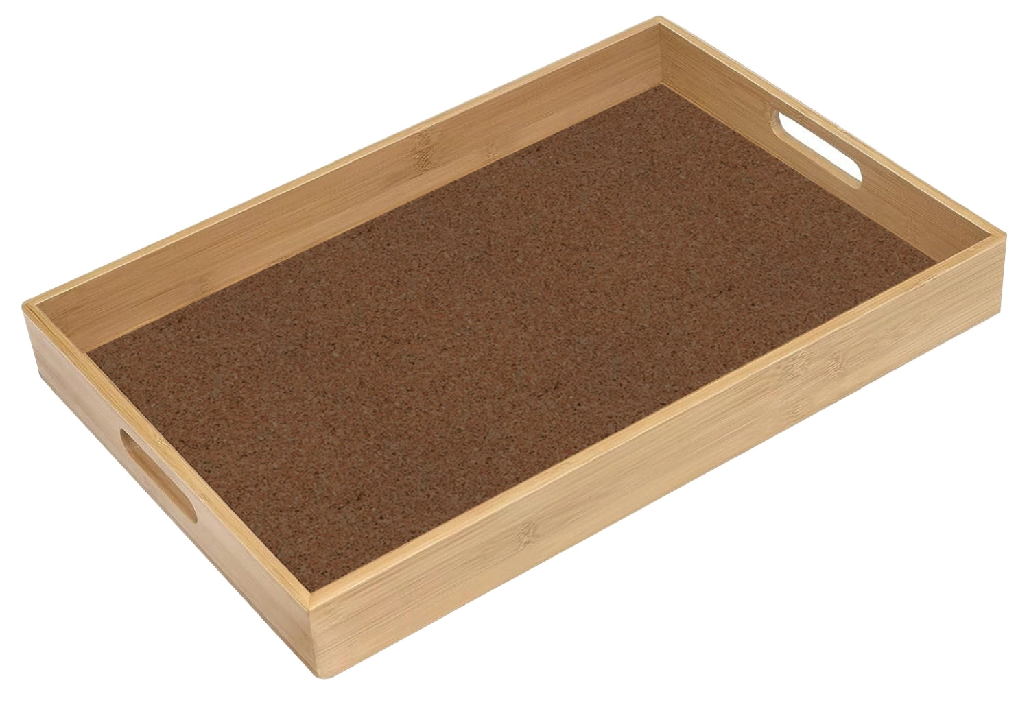 Serviertablett Bambus mit Korkeinlage