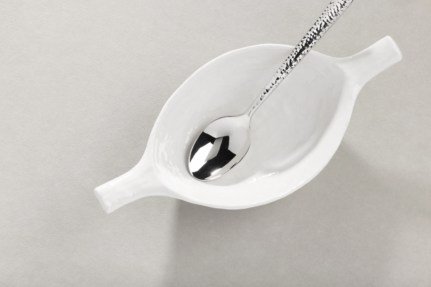 Courchevel Cuillère à dessert acier inoxydable martelé