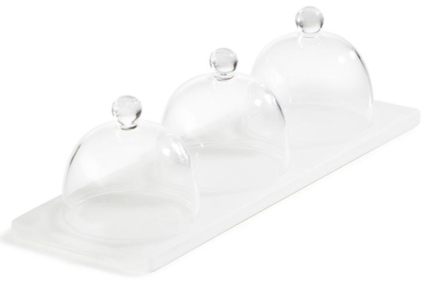 Sweety Tablett mit 3 Glasglocken