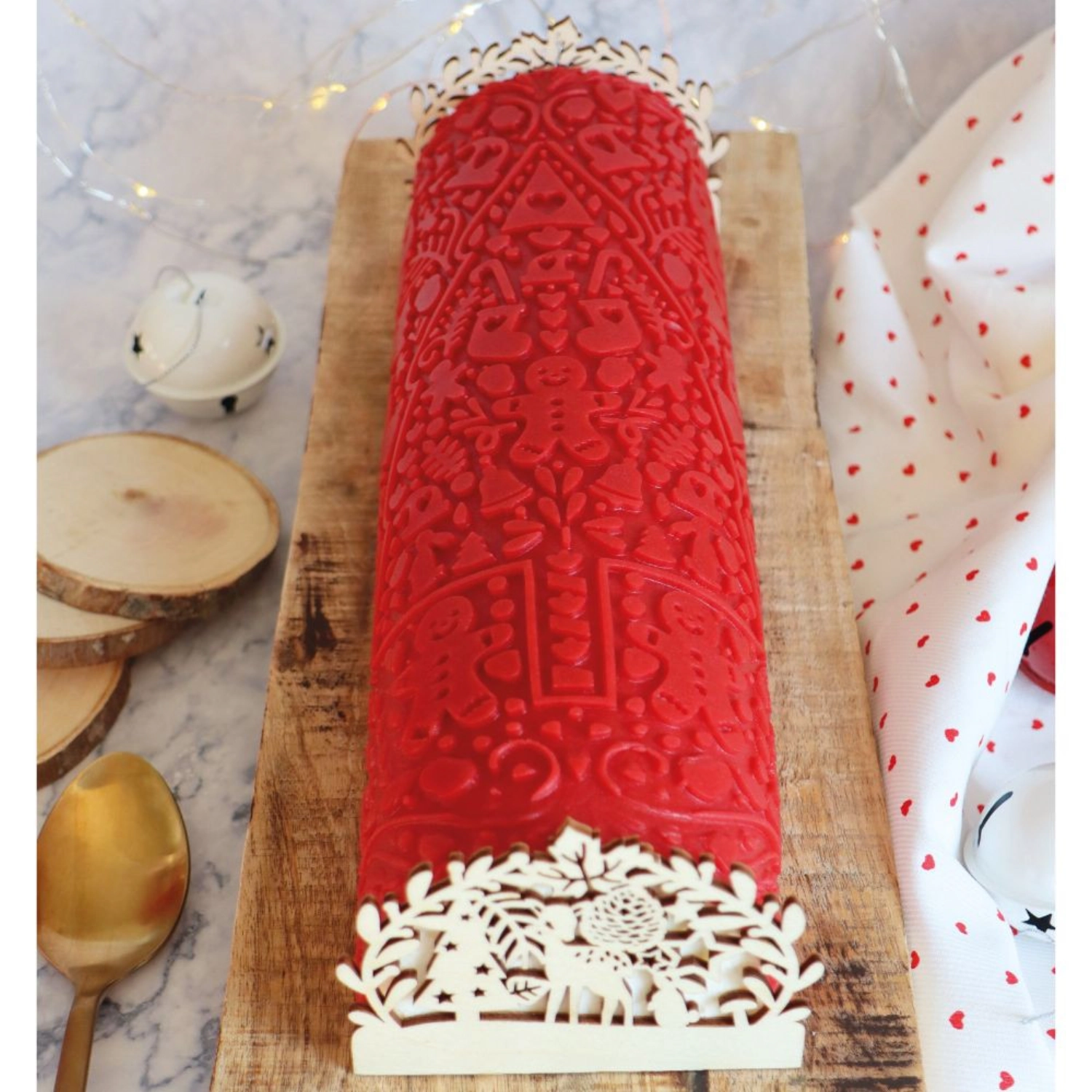 Tapis en silicone pour roulé noël 40x30cm