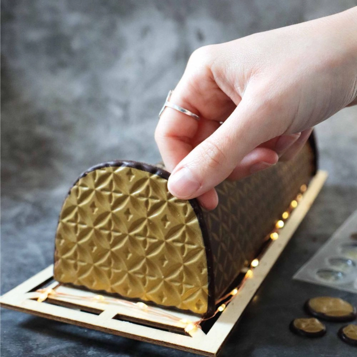 Embout de roulade couture goût chocolat