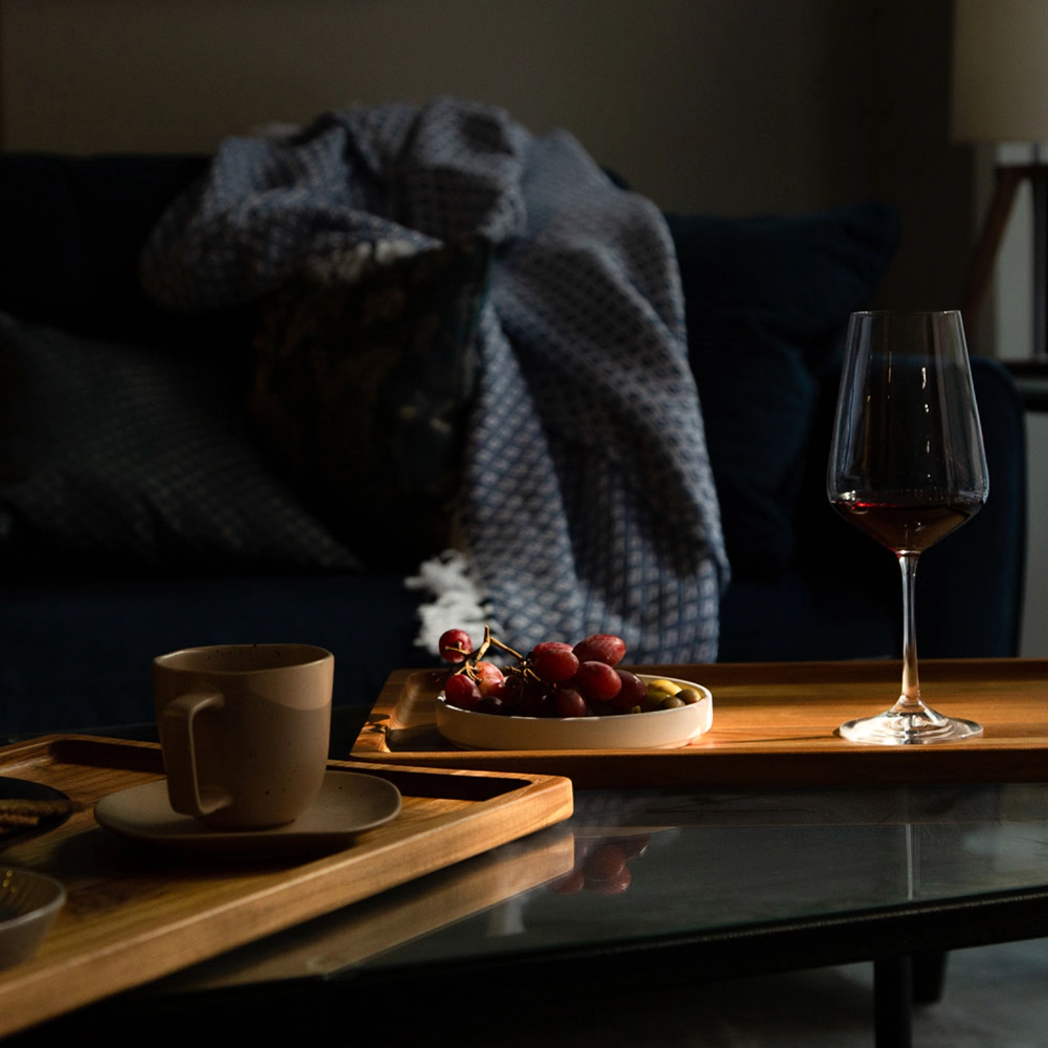 2er Set Nordic Serviertablett mit Rand