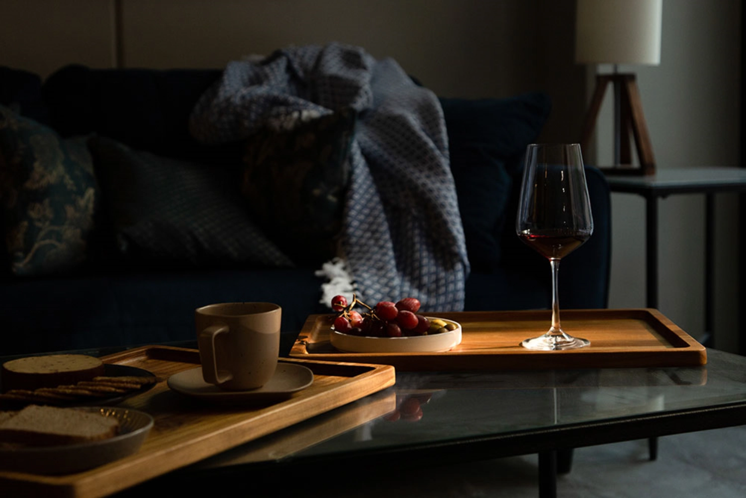 2er Set Nordic Serviertablett mit Rand