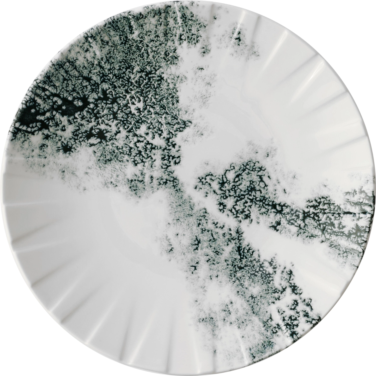 Alchemy Abstract Smoke Black Coupe assiette plate