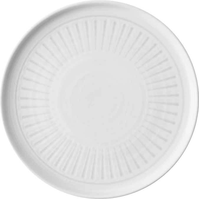 Era Grey Assiette plate gaufrée