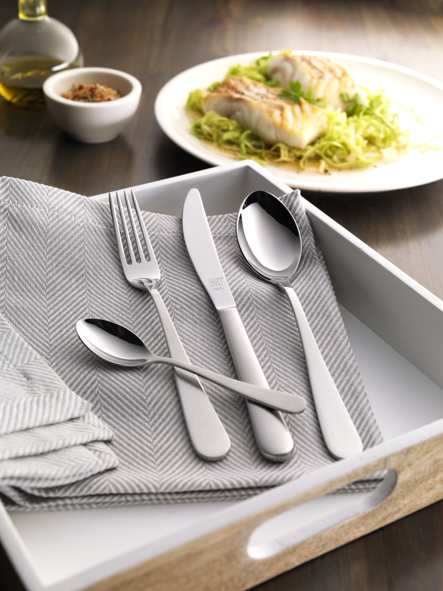 68 pcs. Greenwich couvert de table mat/poli