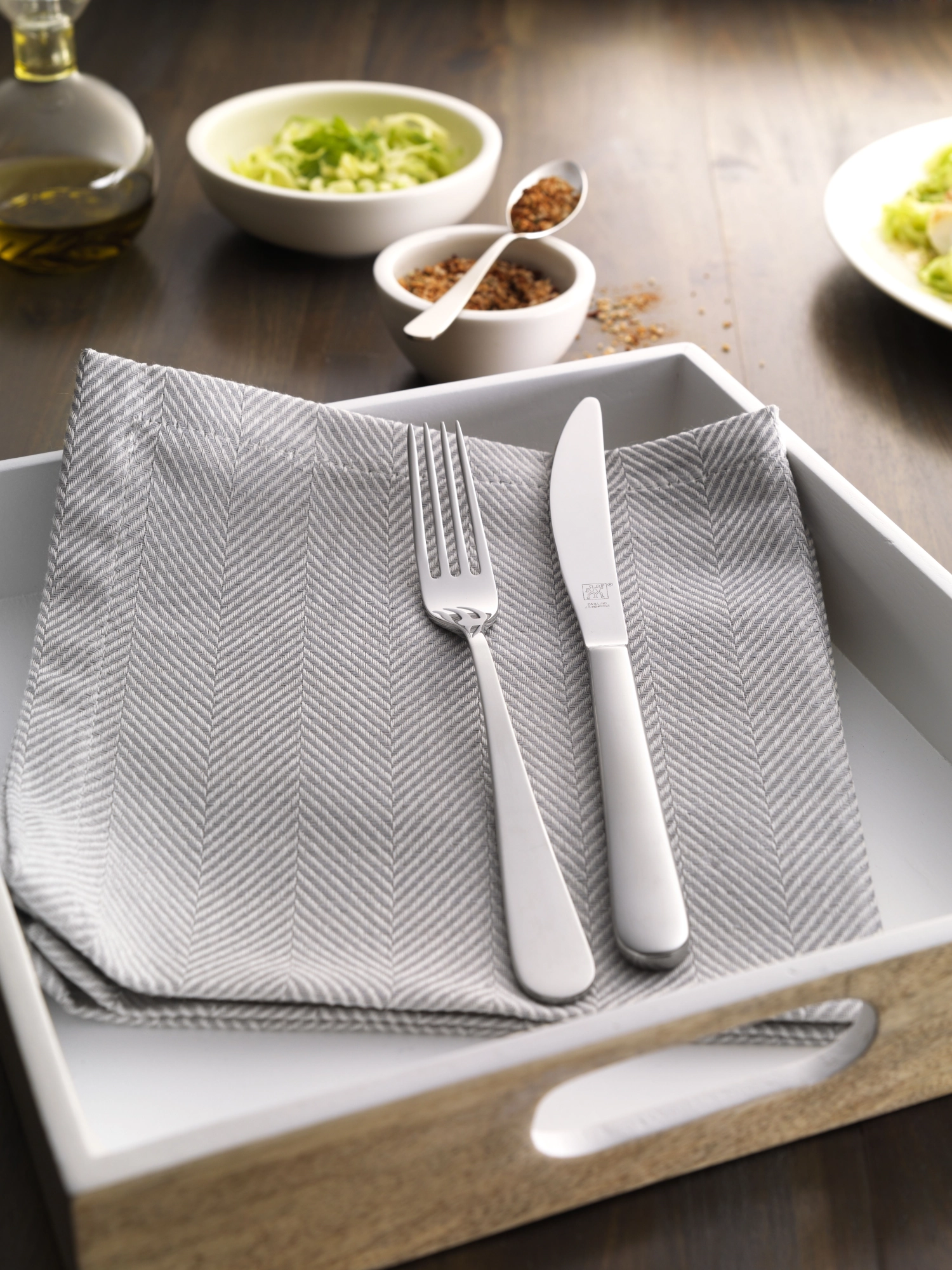 68 pcs. Greenwich couvert de table mat/poli