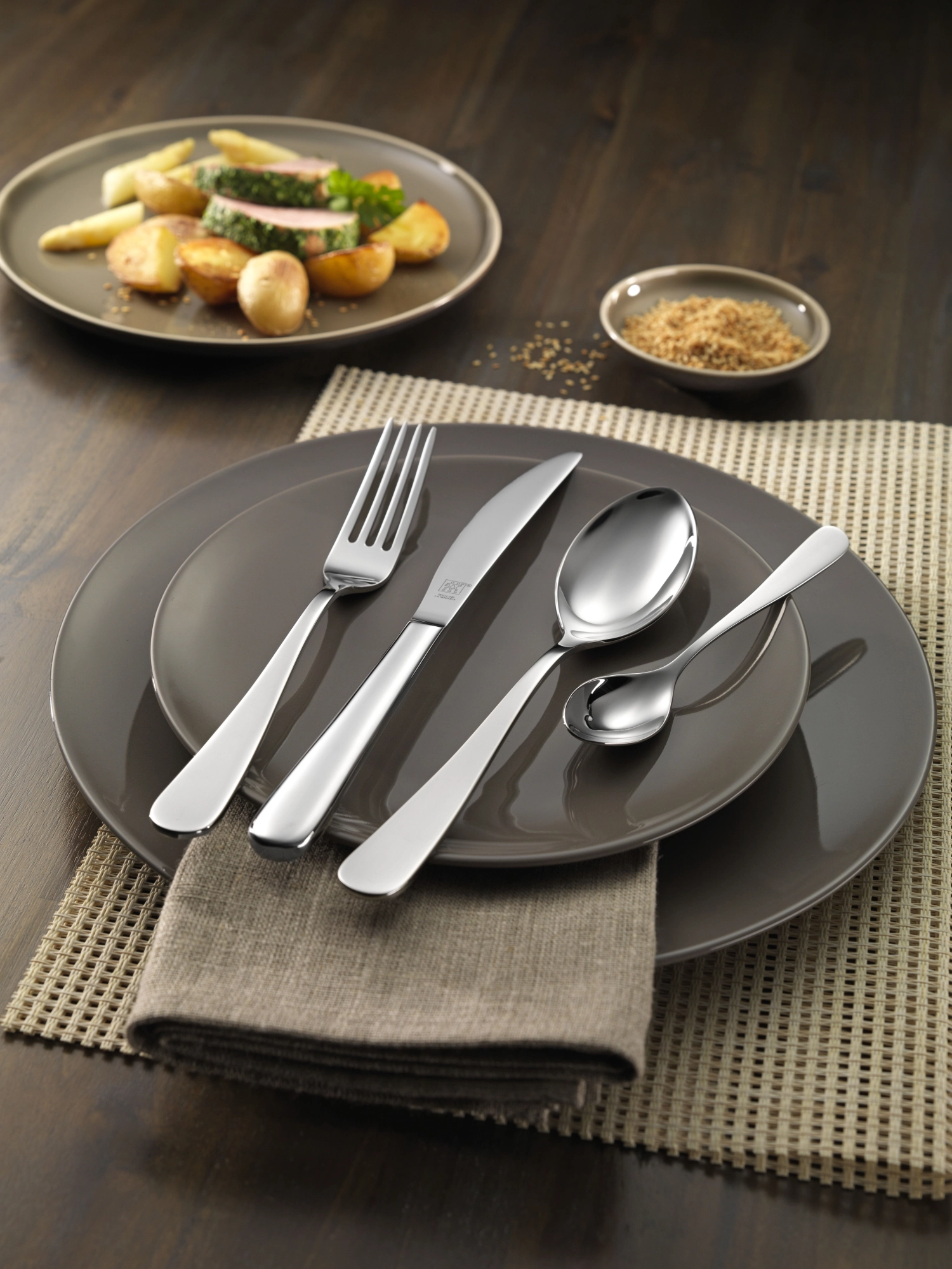 68 pcs. Greenwich couvert de table mat/poli