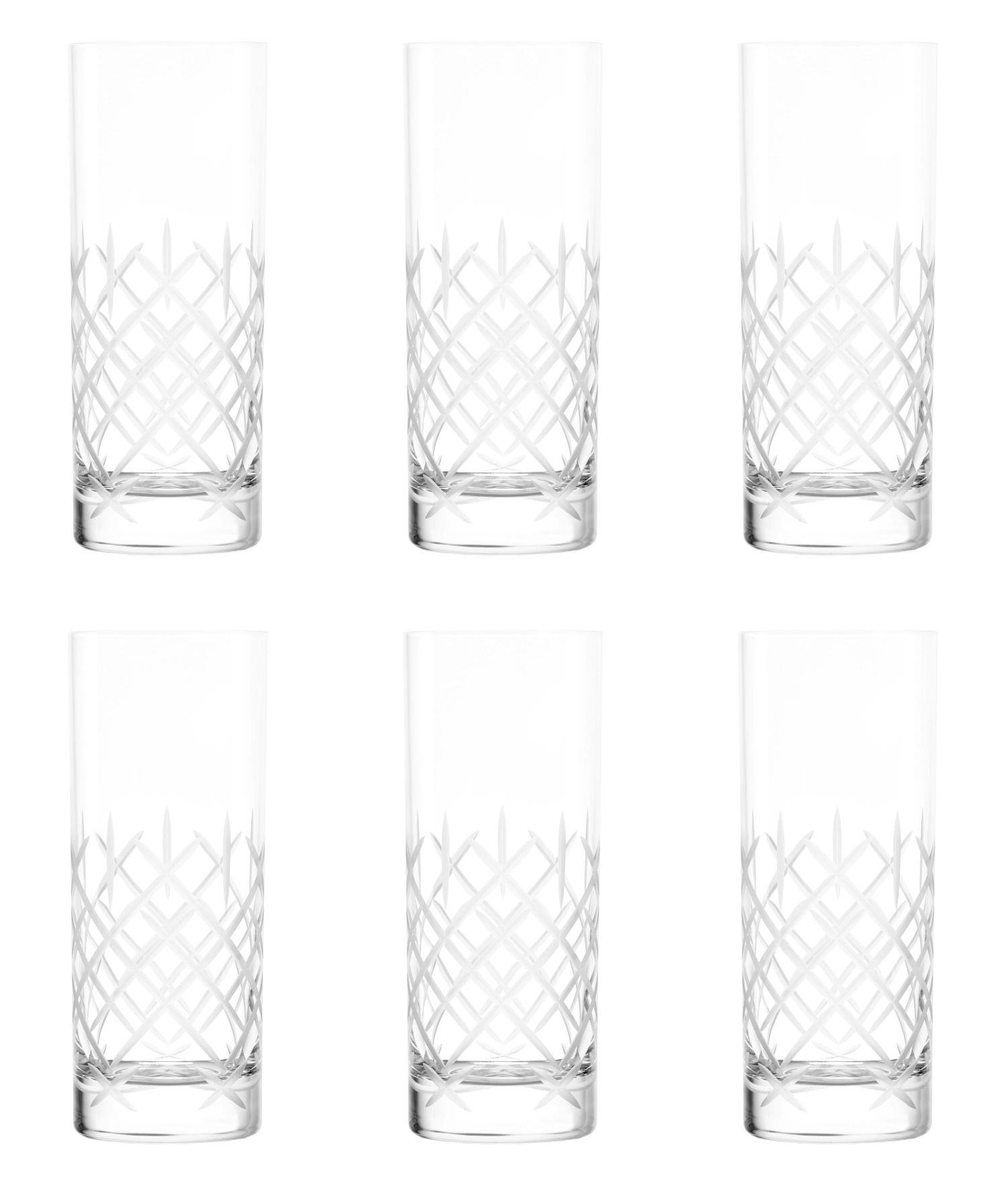 Lot de 6 verres à long drink New York Club The Cross Cut