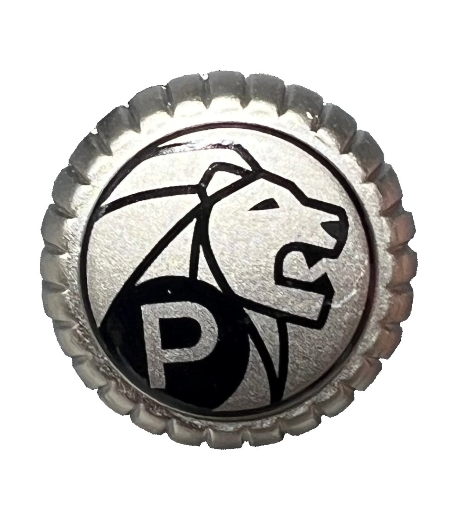 Knopf Nickel matt neues Logo P