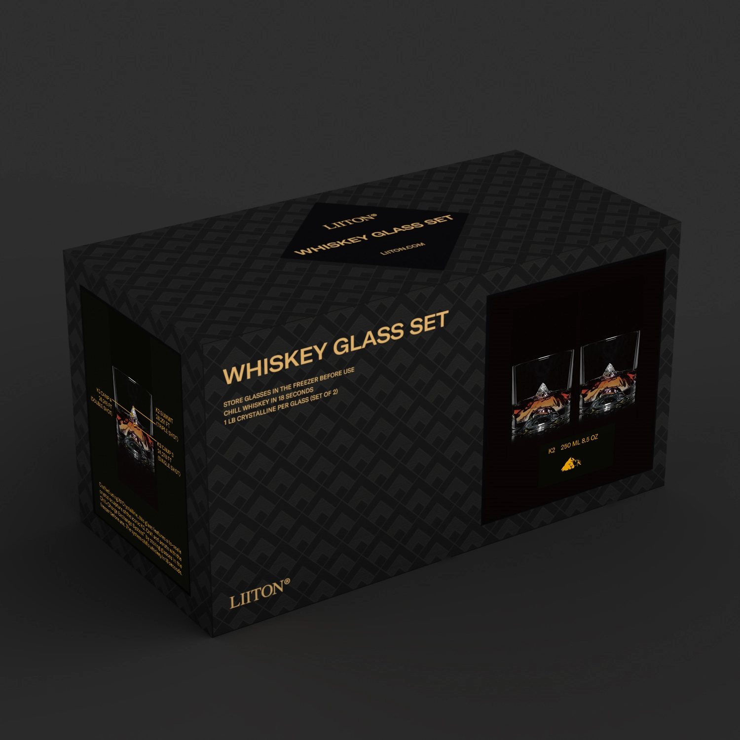 2er Set K2 Whisky Glas