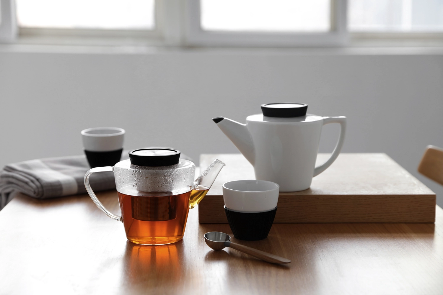 Infusion Théière en porcelaine noire