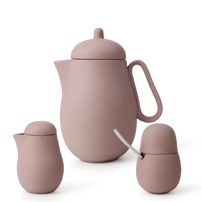 Set de 3 pots à thé Nina avec lait et sucre