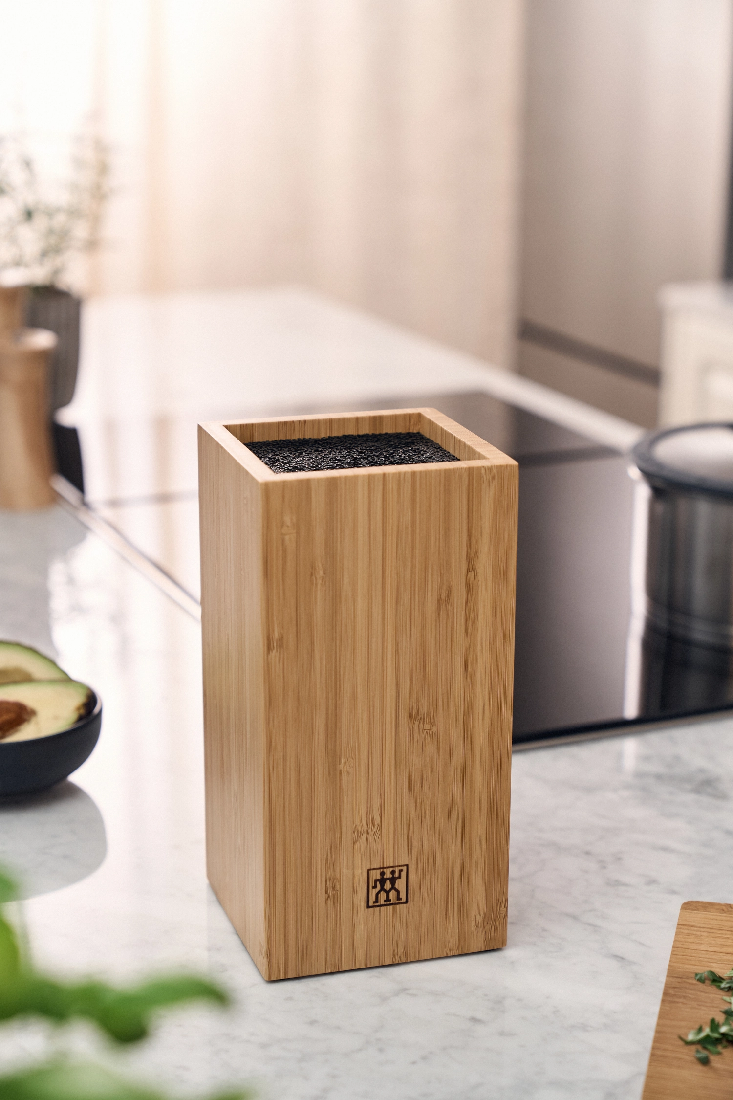 Messerblock Bambus, leer