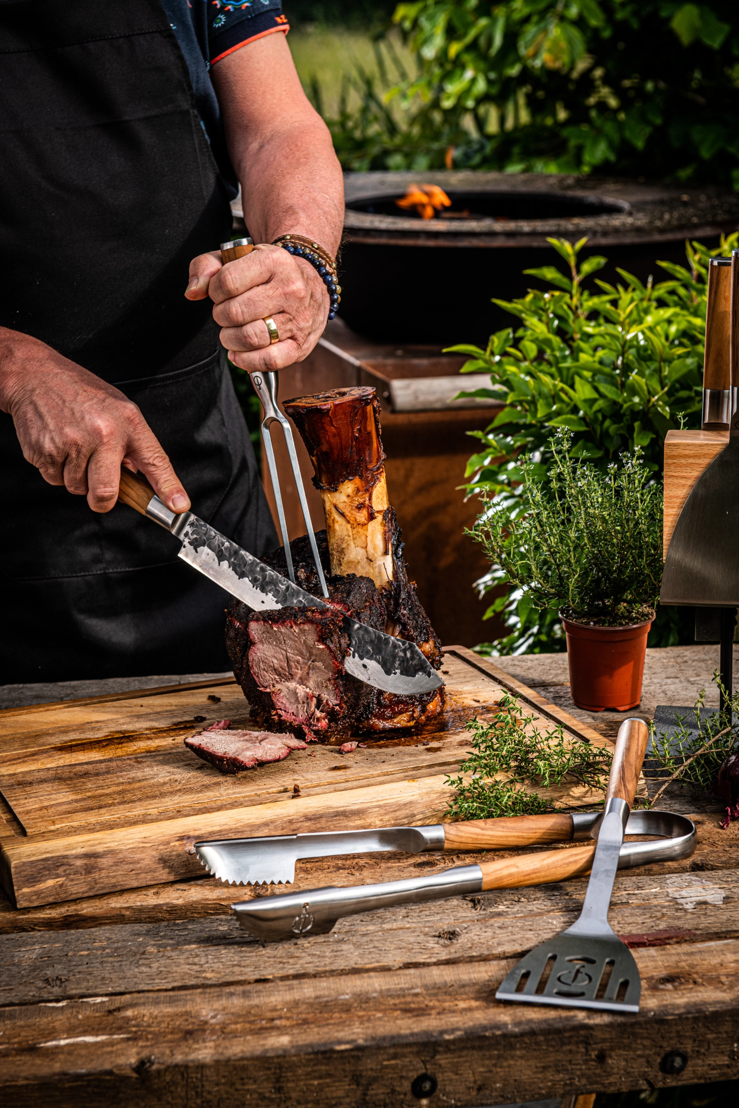 Olive Tranchiergabel