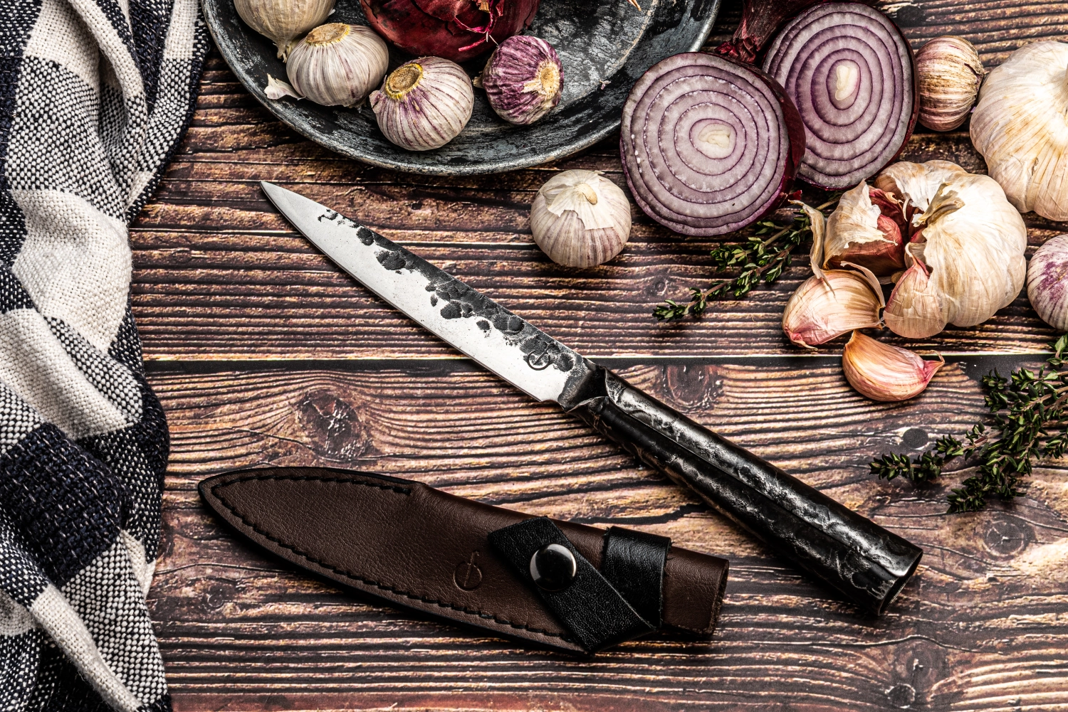 Forged étui en cuir couteau universel