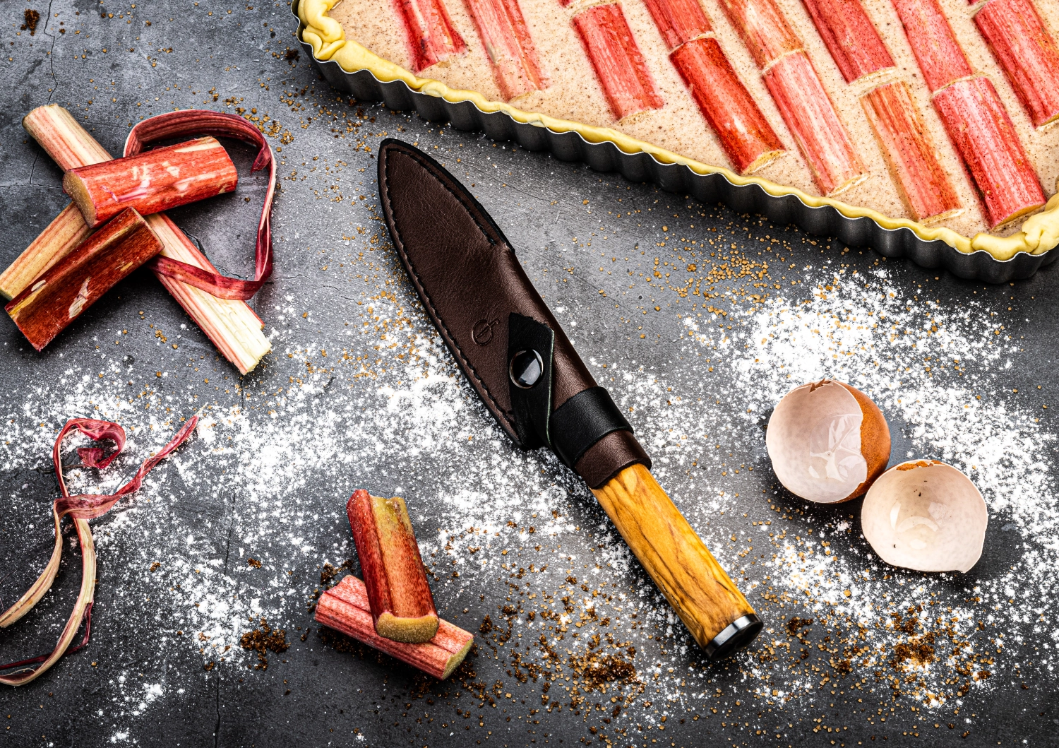 Forged étui en cuir couteau Santoku 14cm