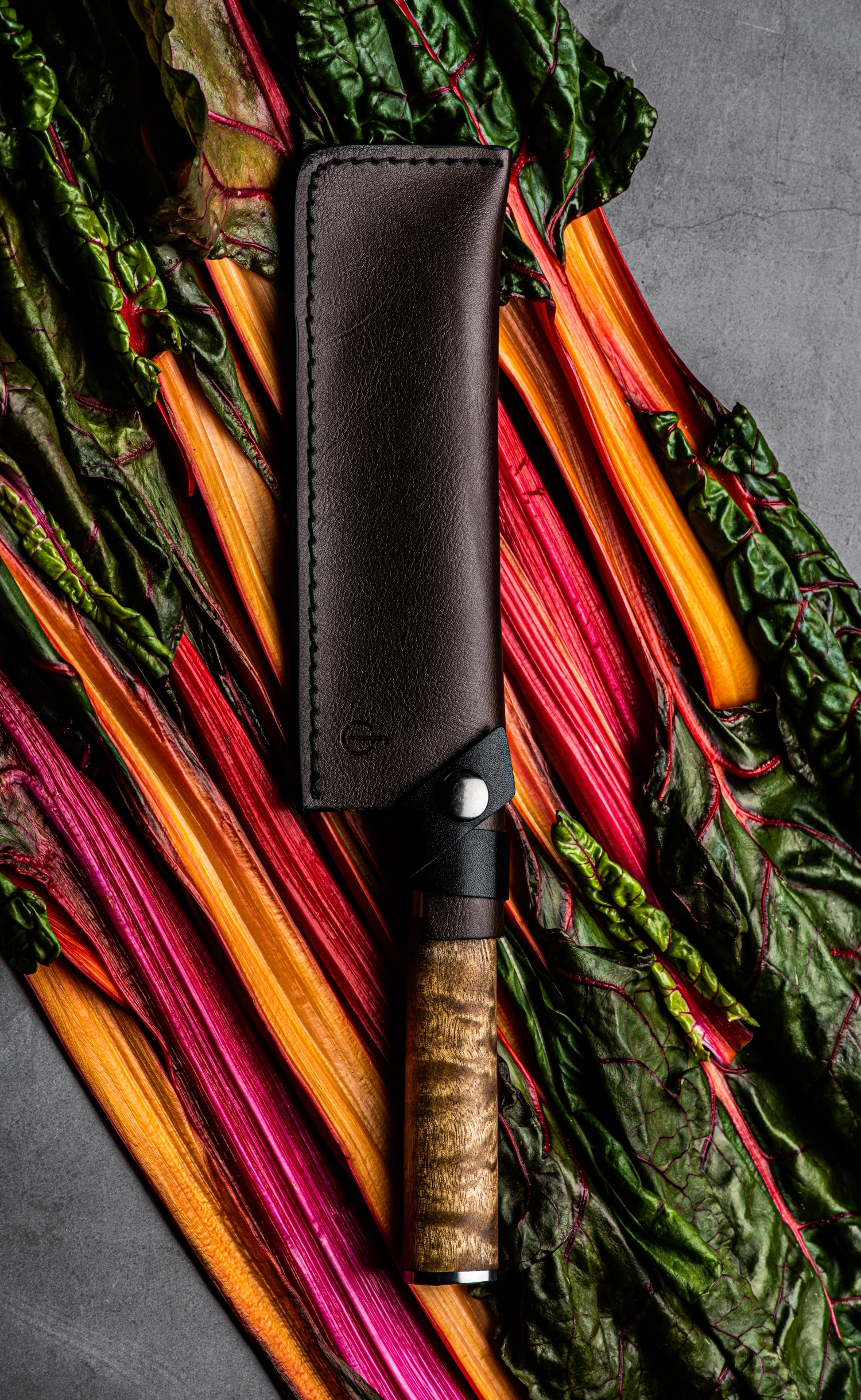 Étui en cuir forgé Hachoir