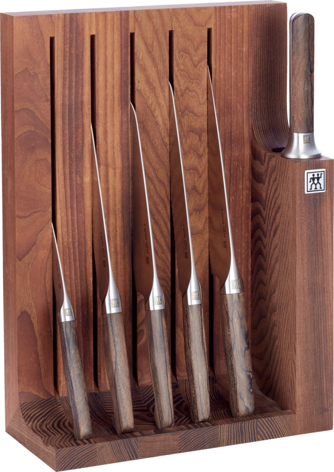 7tlg. 1731 Messerblockset Esche