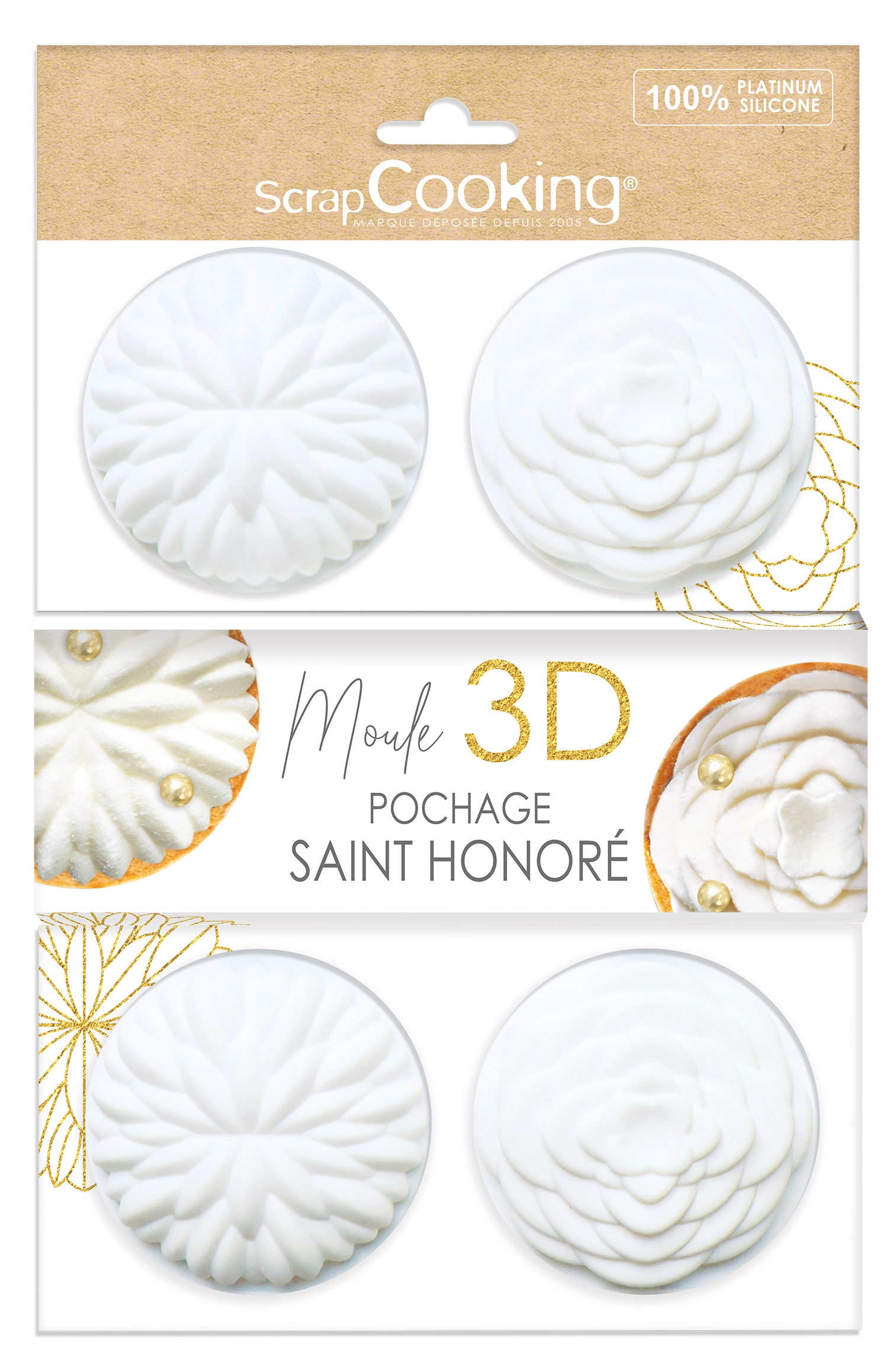 Set de 4 moules à gâteaux en silicone pour Saint-Honoré