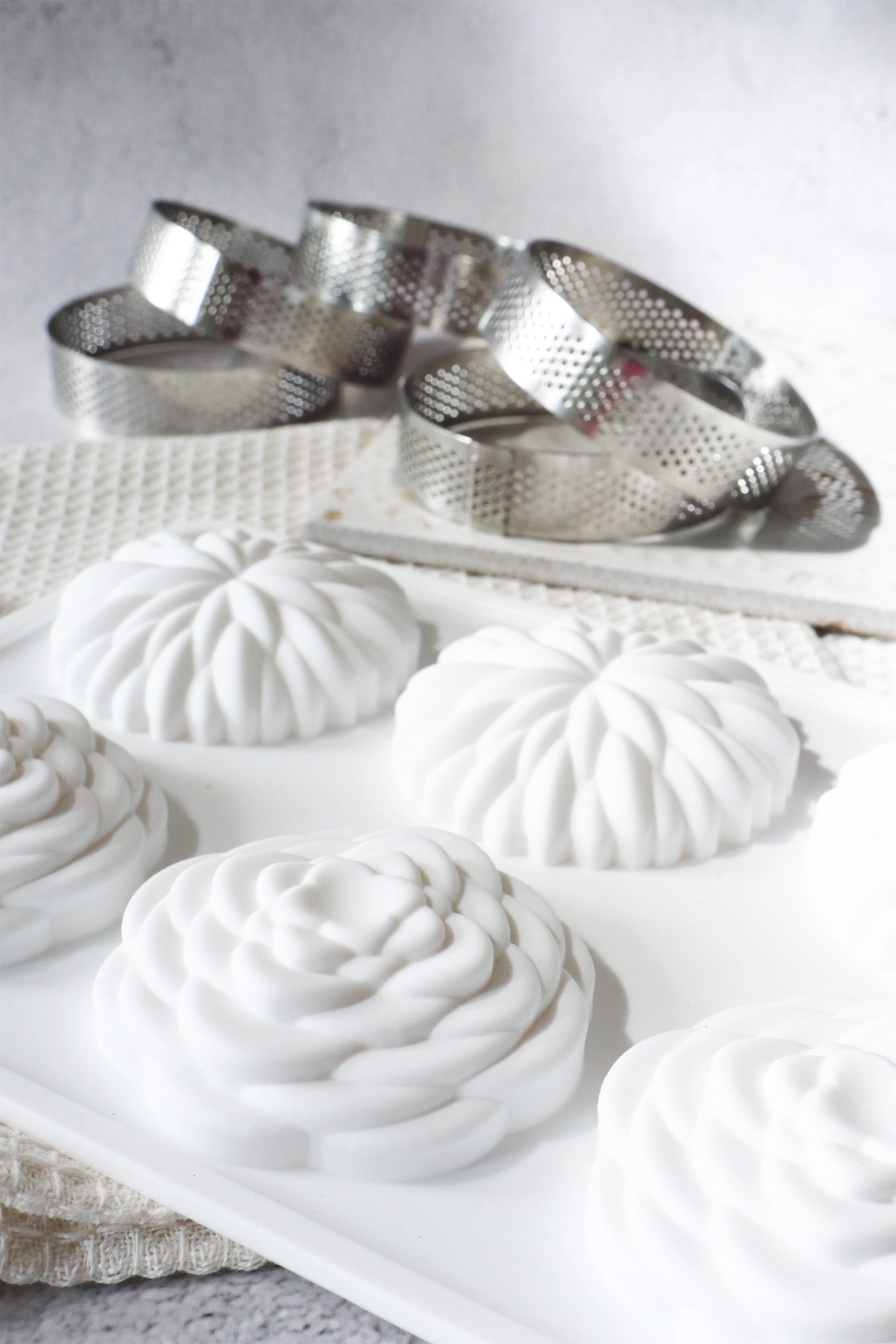 Set de 4 moules à gâteaux en silicone pour Saint-Honoré