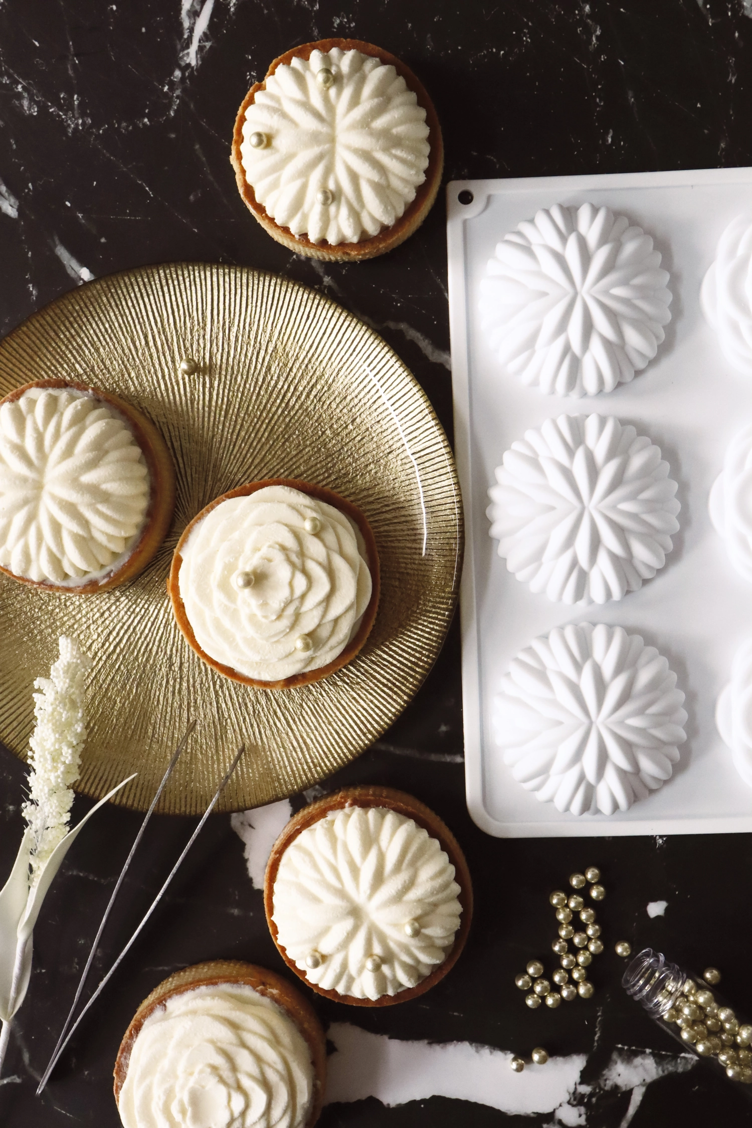 Set de 4 moules à gâteaux en silicone pour Saint-Honoré