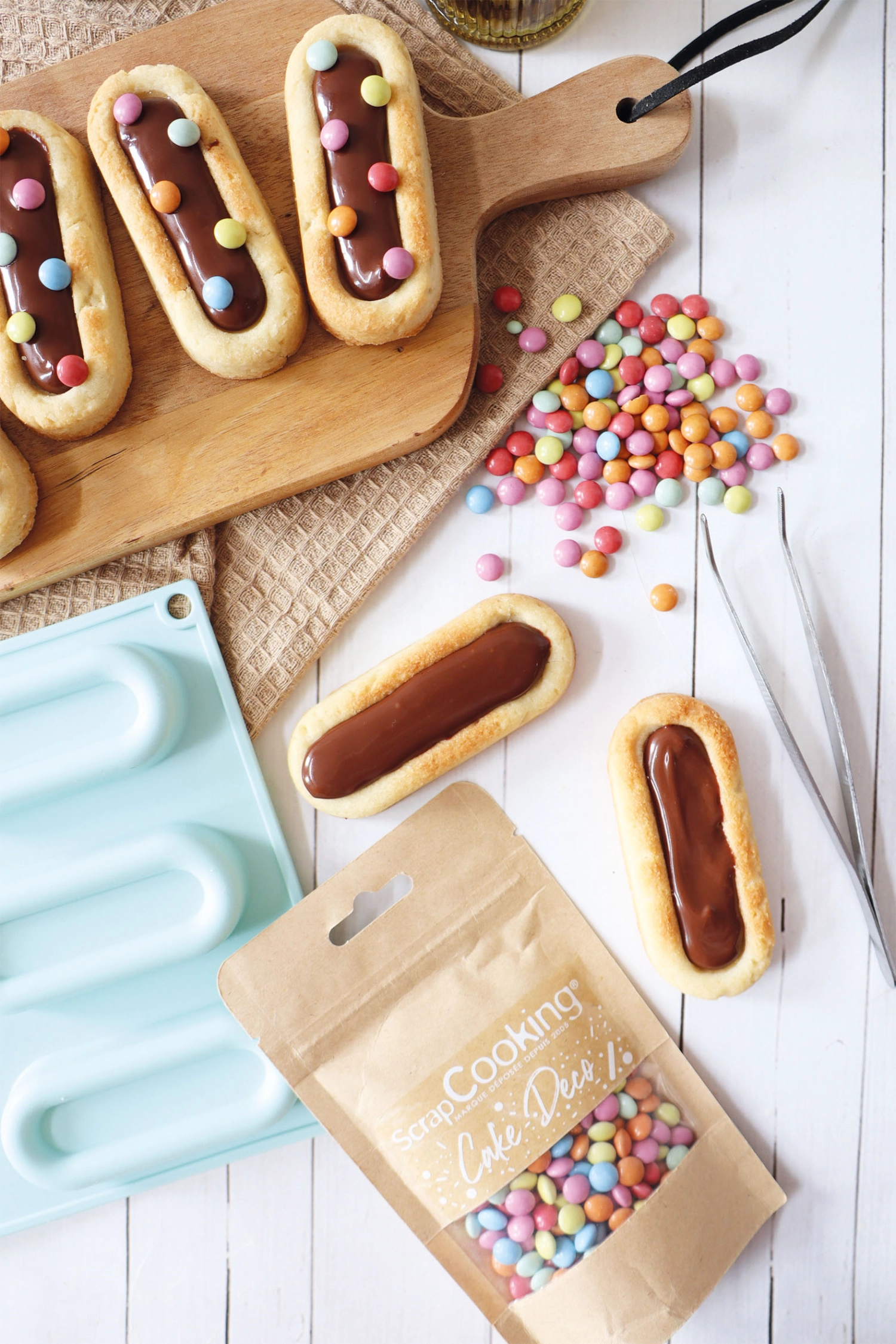 Moule à pâtisserie en silicone pour 6 biscuits à la cuillère