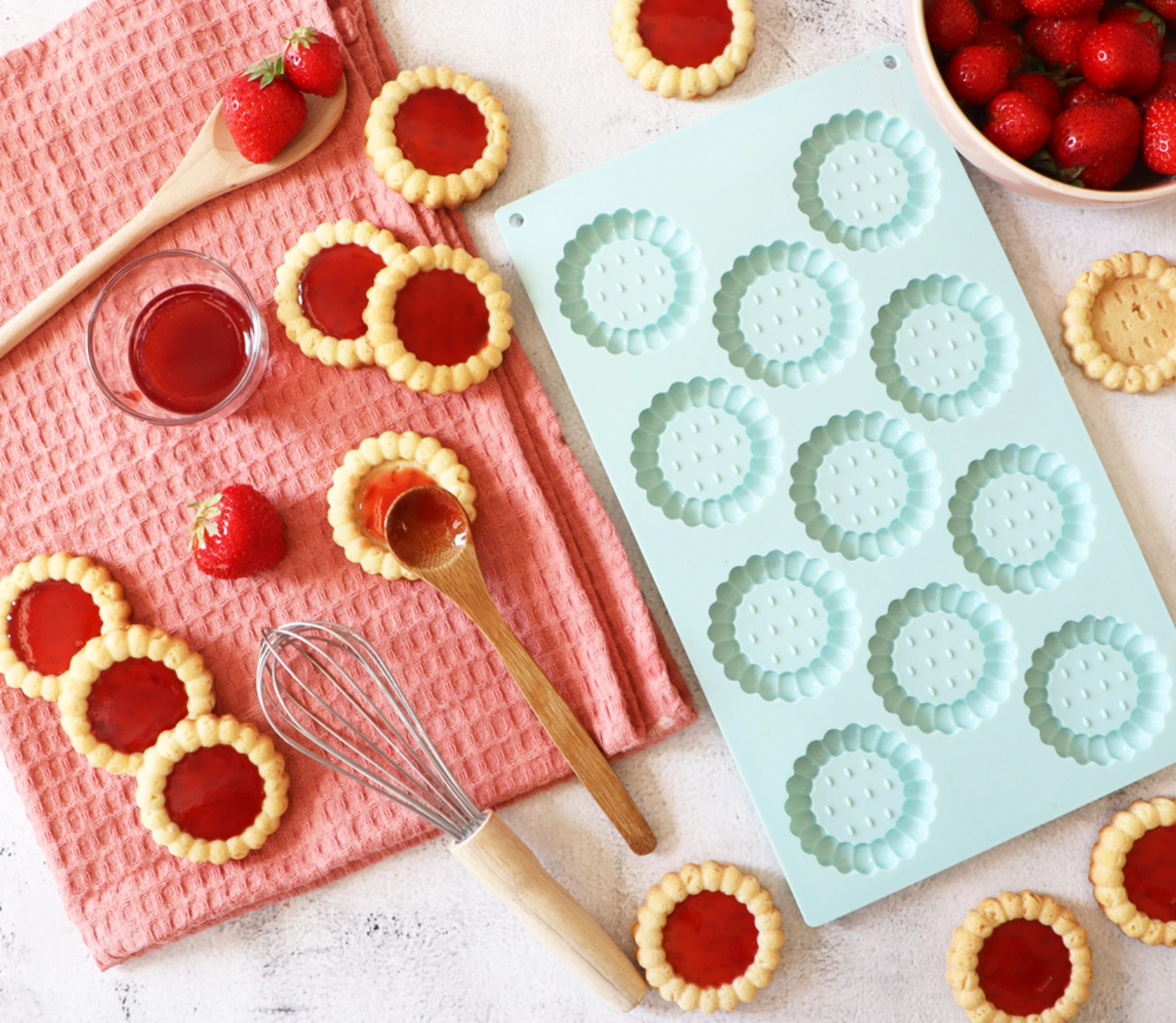 Moule à pâtisserie en silicone pour 11 petits gâteaux