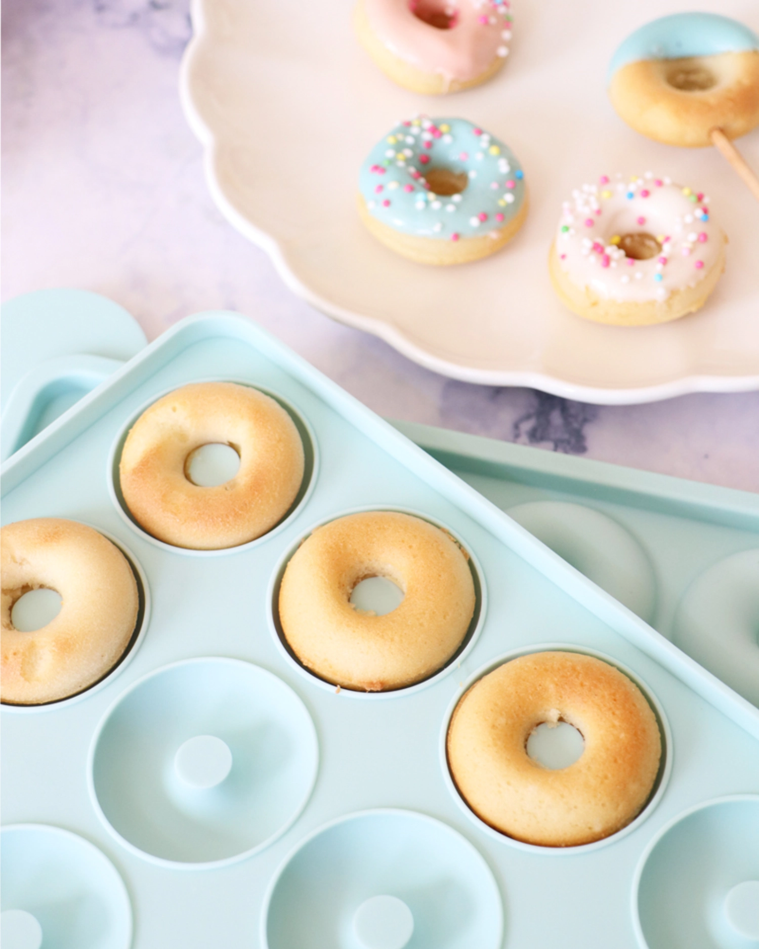 Silikon Backform für 12 Mini-Donuts