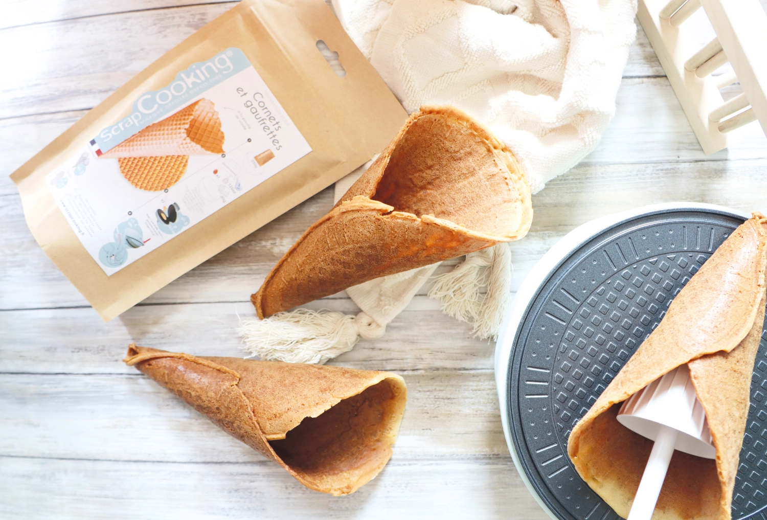 Mélange prêt à l'emploi p. gaufrettes à la vanille/cornet