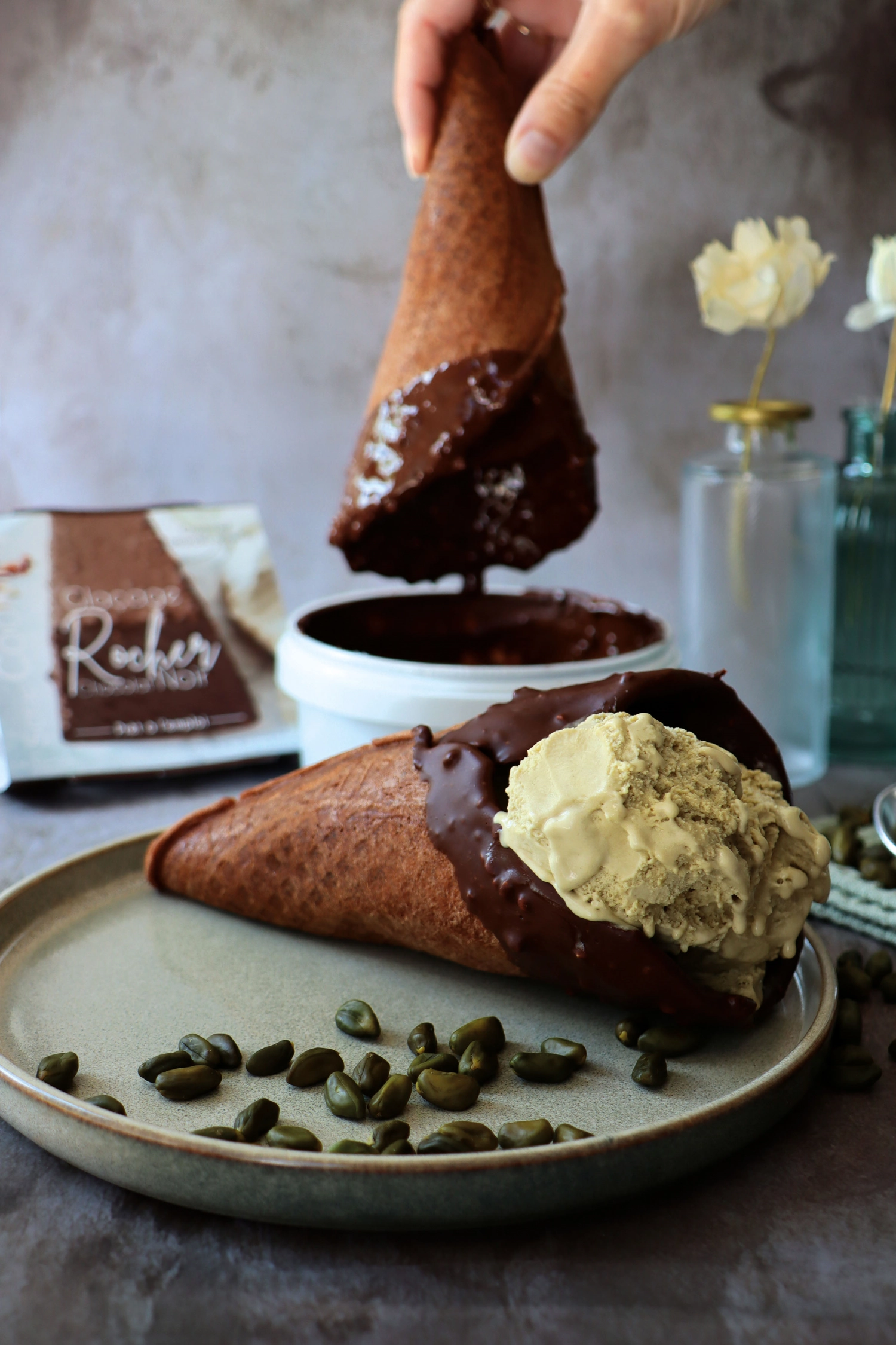 Mélange prêt à l'emploi pour gaufrettes au choc/Cornet 260g