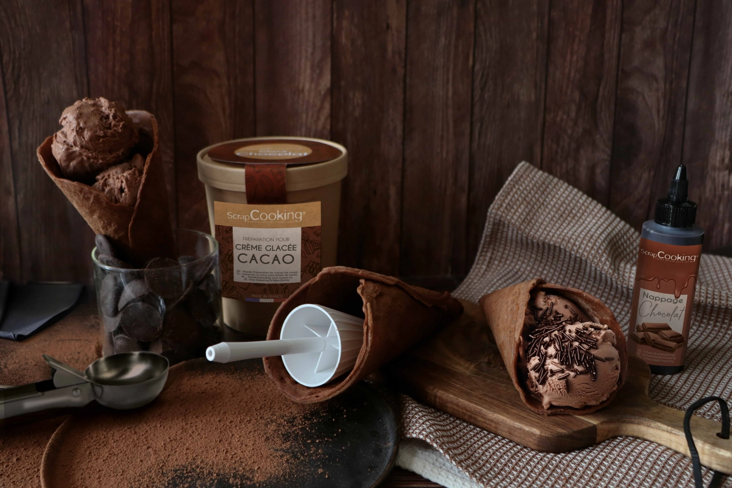 Fertigmischung für Schokoladen Eiscreme