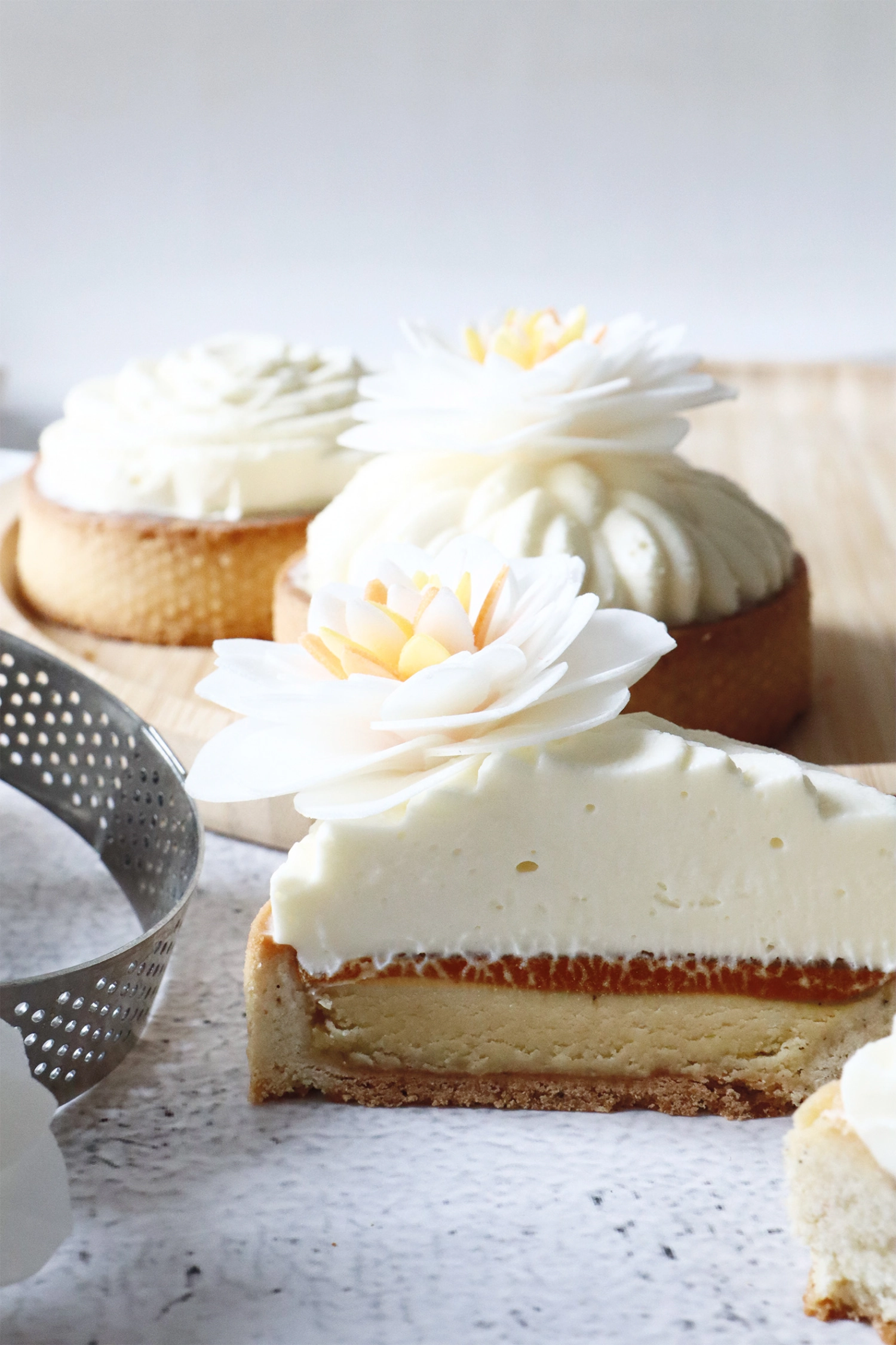 Set de 4 camélias en papier comestible