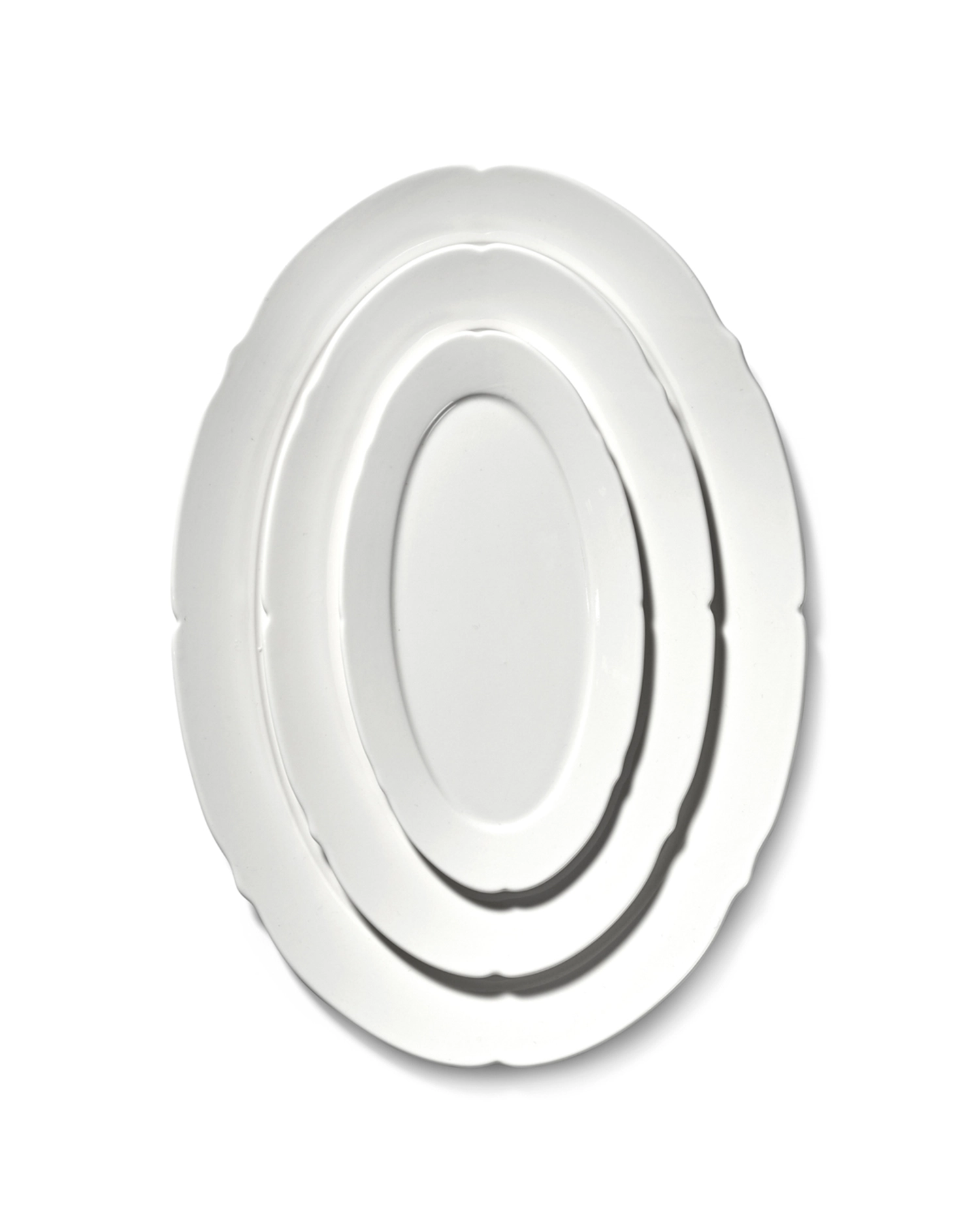 Silhouette assiette plate ovale